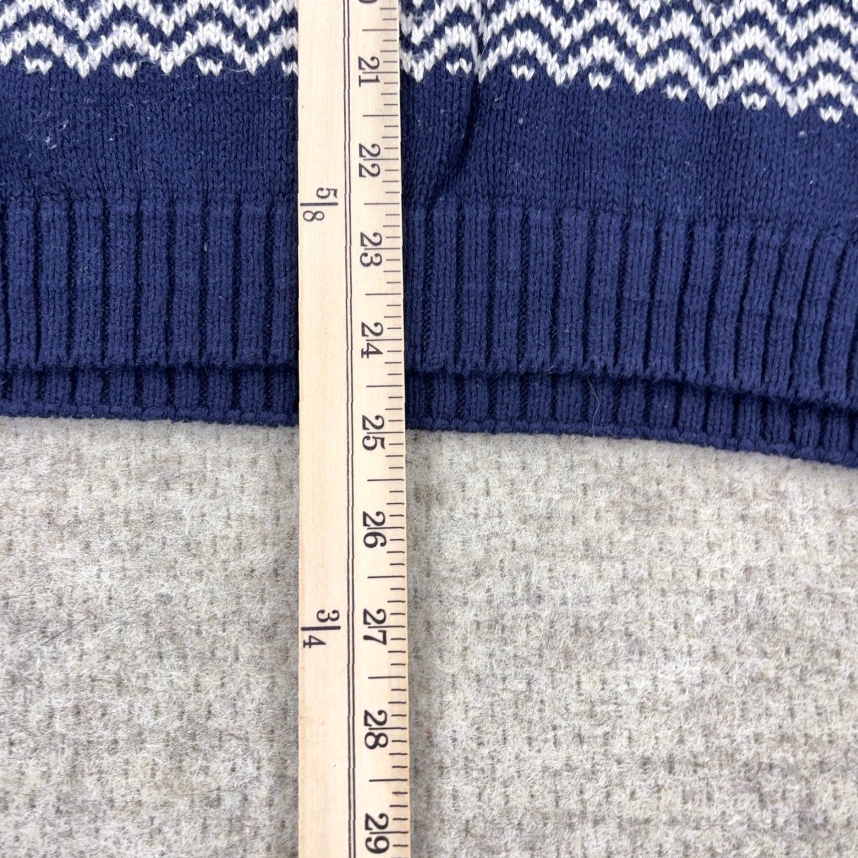 Vintage Vintage Grandpas Sweater Men Large Blue Heavy Knit Geometric Nordic USA 80s 90s Size US L / EU 52-54 / 3 - 7 Thumbnail