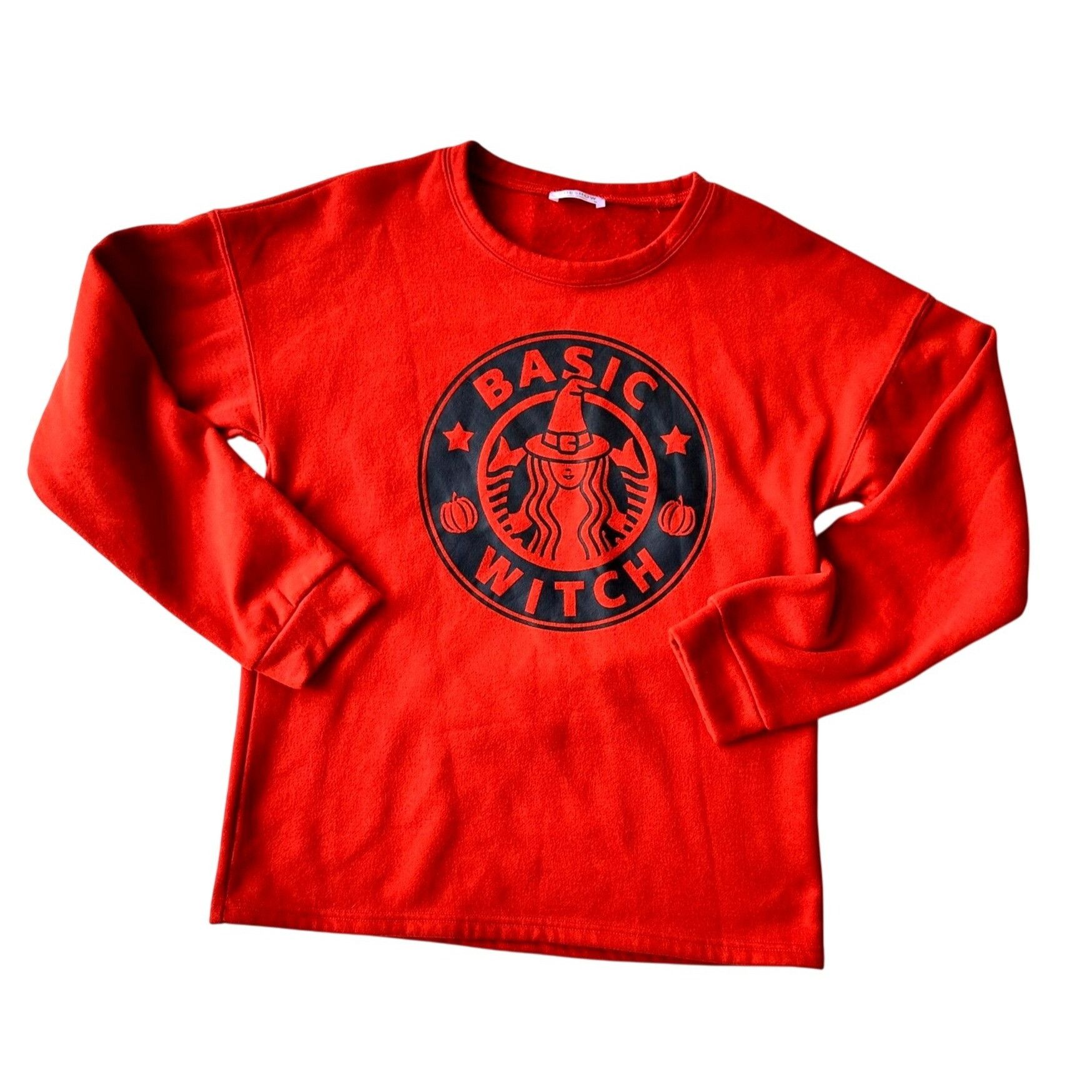 Other SheShow Basic Witch Sweatshirt Medium Orange Black Halloween Size M / US 6-8 / IT 42-44 - 3 Thumbnail