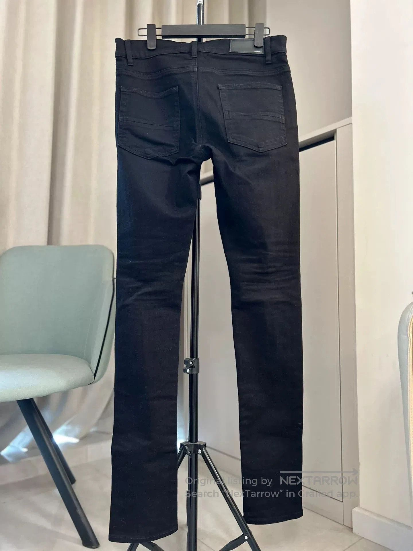Amiri Amiri Distressed Black Denim Jeans. Size US 33 - 2 Thumbnail