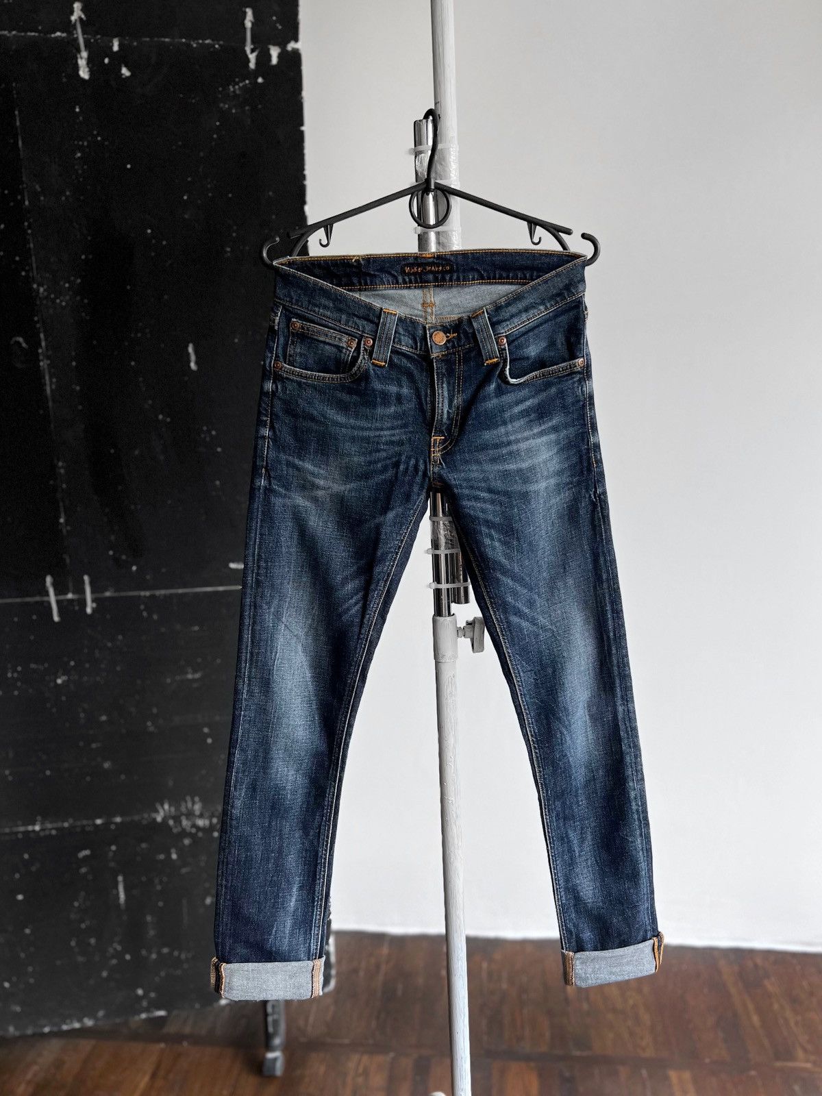 Designer × Nudie Jeans Nudie Womens Blue Organic Cotton Skinny Jeans Streetwear Size 27" / US 4 / IT 40 - 1 Thumbnail