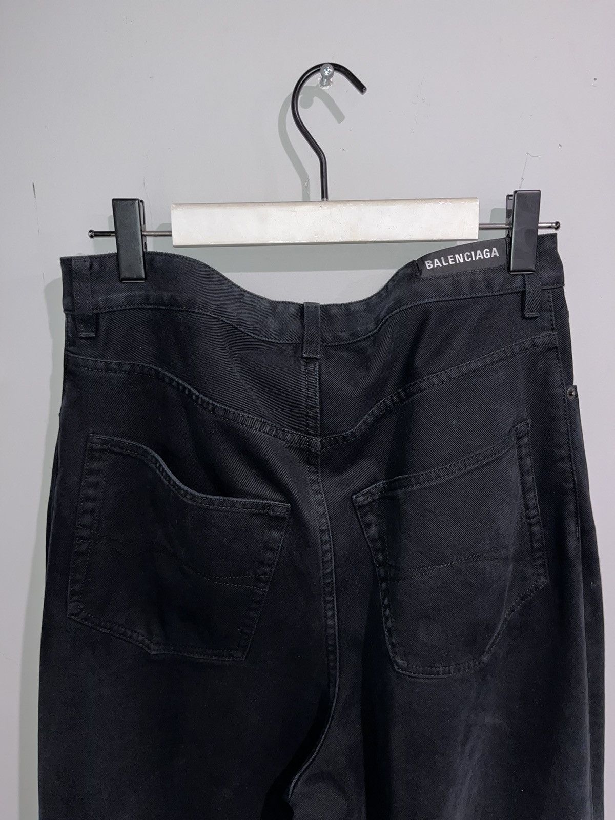 Balenciaga Balenciaga Baggy Pants in black soft moleskine denim S Size US 30 / EU 46 - 7 Thumbnail
