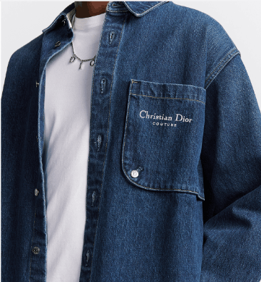 Dior o1w1db10625 Christian Dior Couture Overshirt in Blue Size US S / EU 44-46 / 1 - 3 Thumbnail