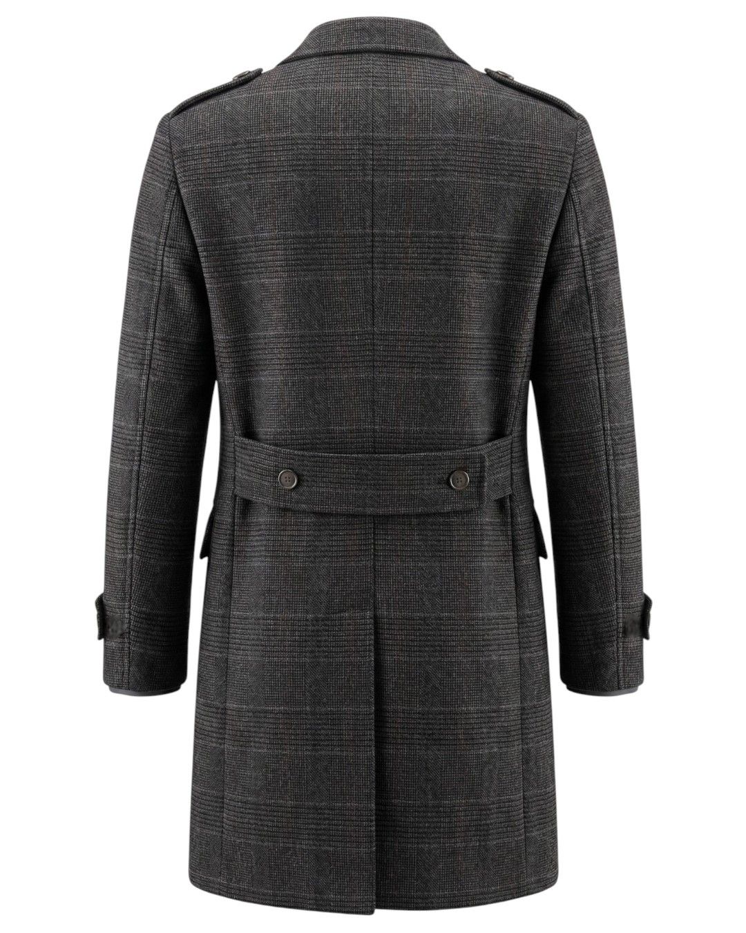 Gucci DOUBLE BREASTED WOOL CHECKERED TRENCH COAT Size US M / EU 48-50 / 2 - 2 Thumbnail