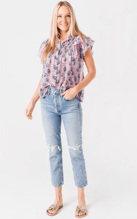 Agolde AGOLDE Riley High Rise Straight Crop Jean Distressed Cotton Size 32" / US 10 / IT 46 - 1 Thumbnail