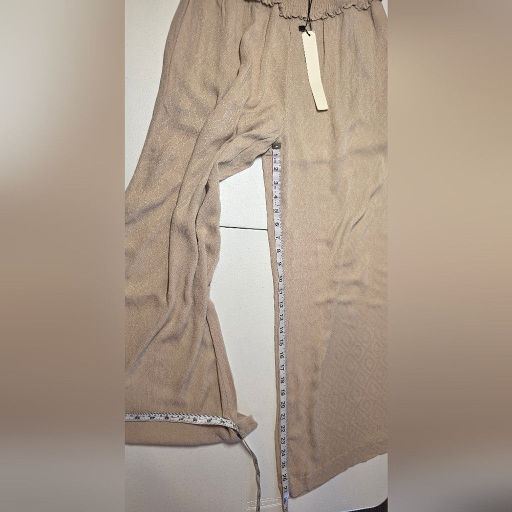 Anthropologie Anthropologie Mustard Seed NWT Wide Leg Pants Smocked Waist Size 27" / US 4 / IT 40 - 8 Thumbnail