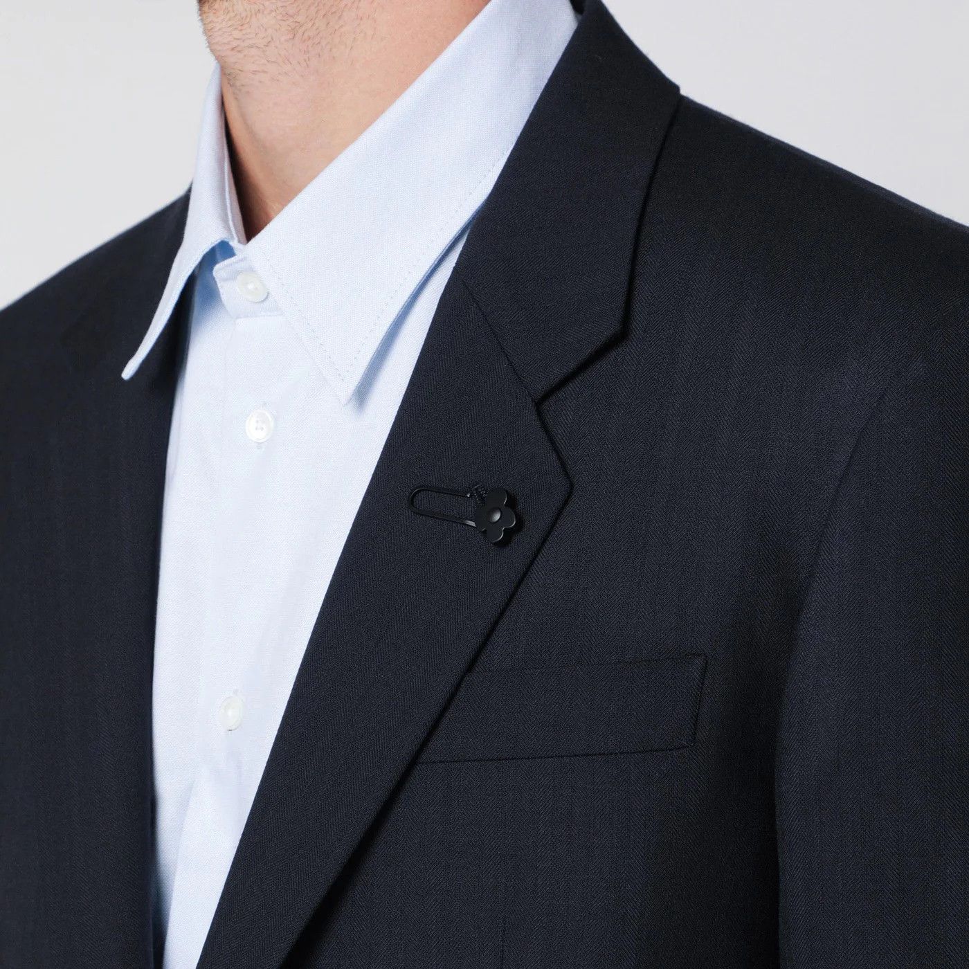 Lardini o1d2blof0526 Single-breasted Wool Blend Jacket Navy Blue Size US L / EU 52-54 / 3 - 4 Thumbnail
