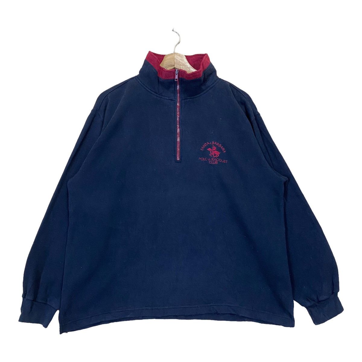 Japanese Brand × Vintage Santa Barbara Small Logo Halfzip Sweatshirt Size US M / EU 48-50 / 2 - 1 Thumbnail