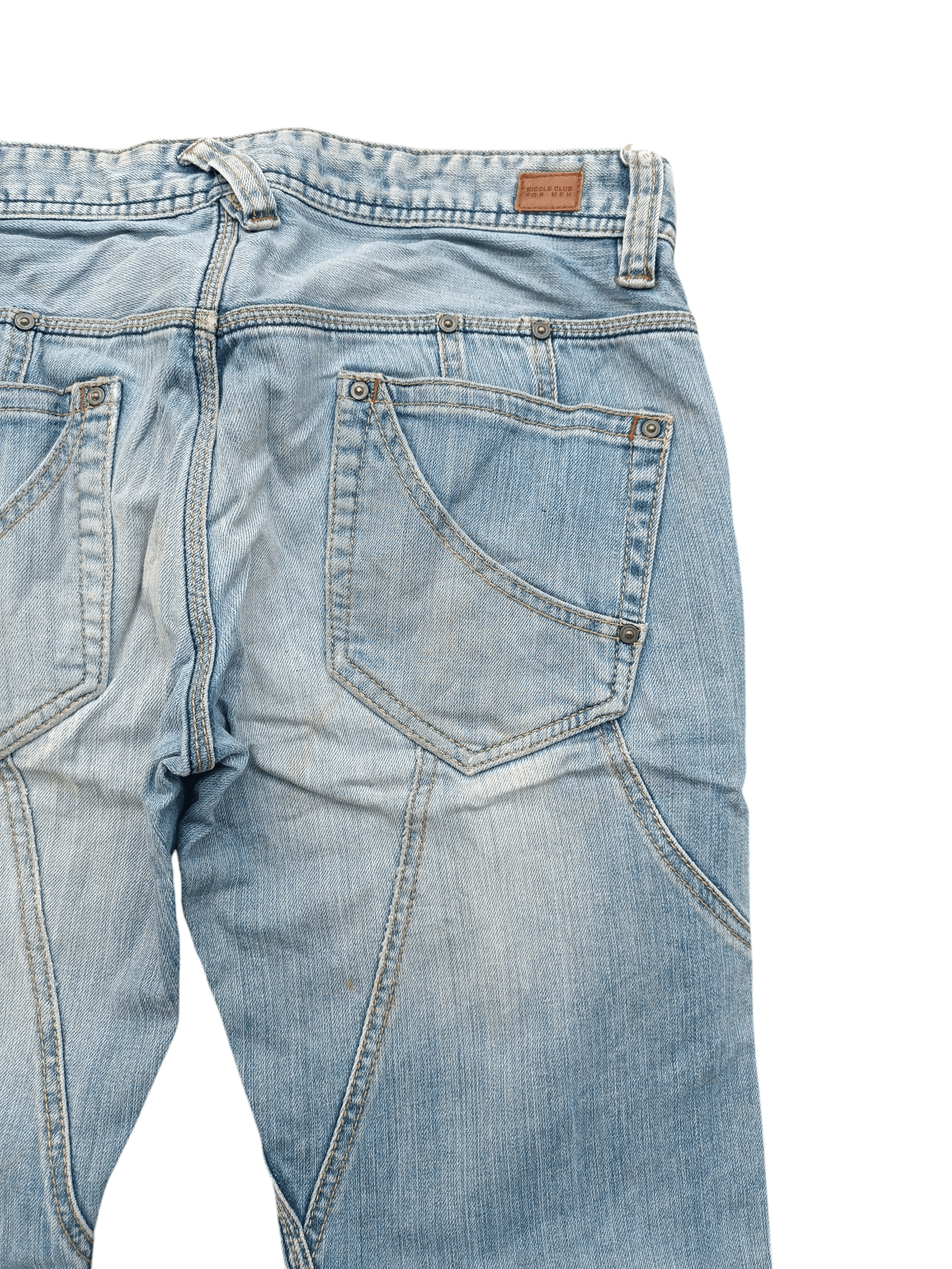 Japanese Brand Nicole Club For Men Multi Pocket Flared Jeans Size US 30 / EU 46 - 16 Thumbnail