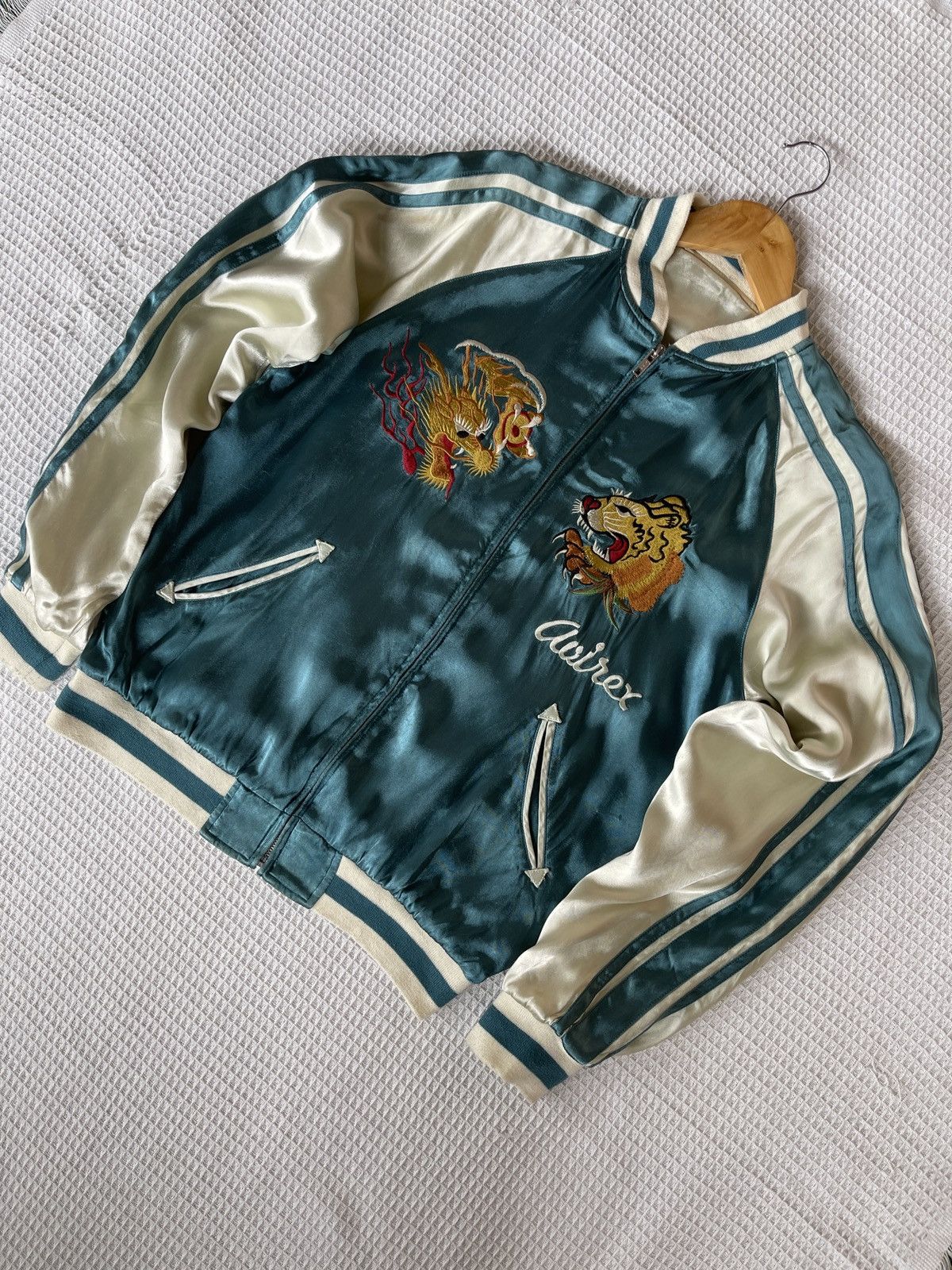 Avirex Rare🔥Vtg AVIREX x SUKAJAN JAPAN Satin Rayon Jacket Size US M / EU 48-50 / 2 - 2 Thumbnail