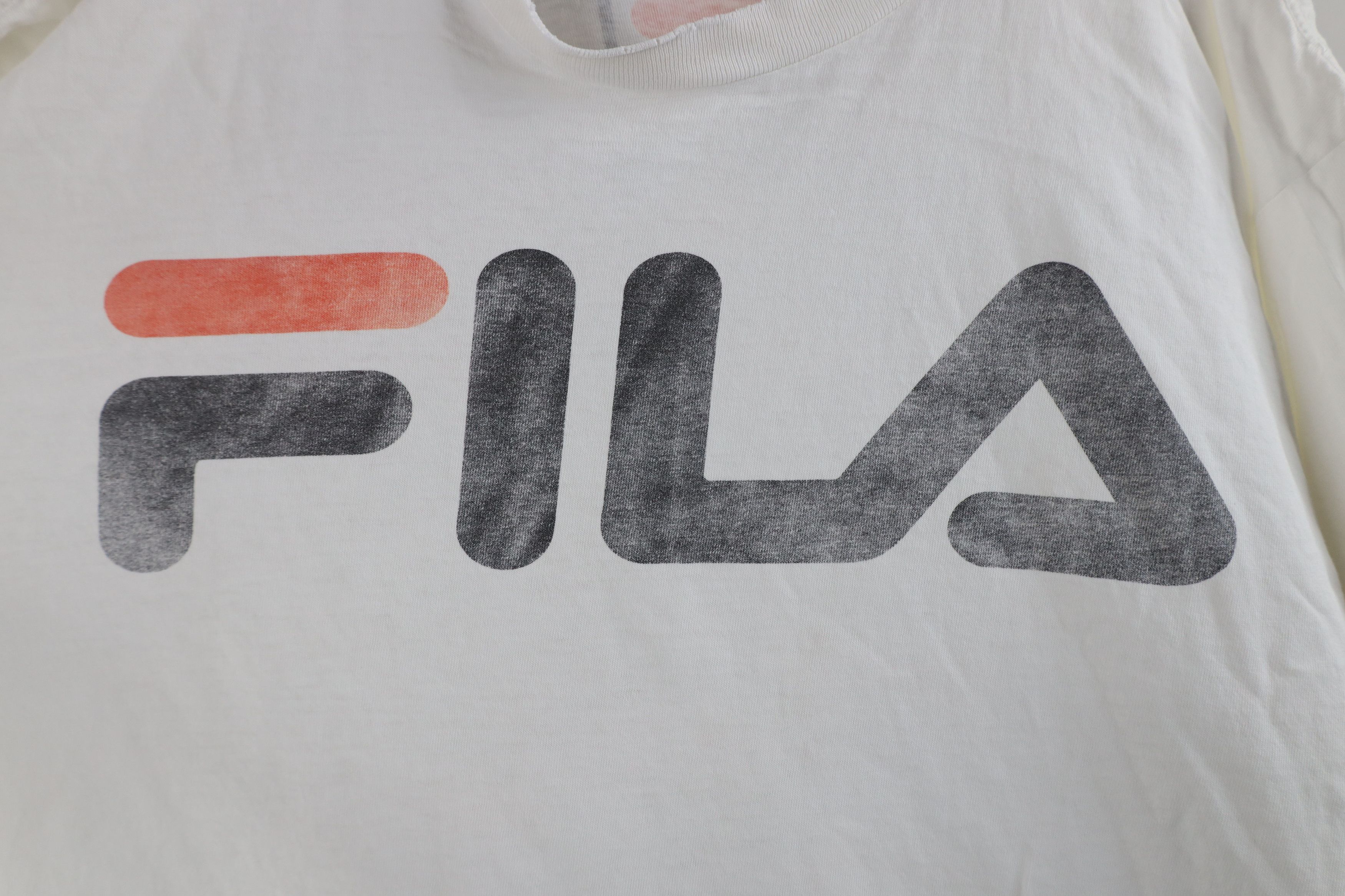 Fila × Vintage Vintage 90s Fila Spell Out Big Logo Short Sleeve T-Shirt USA Size US L / EU 52-54 / 3 - 4 Thumbnail