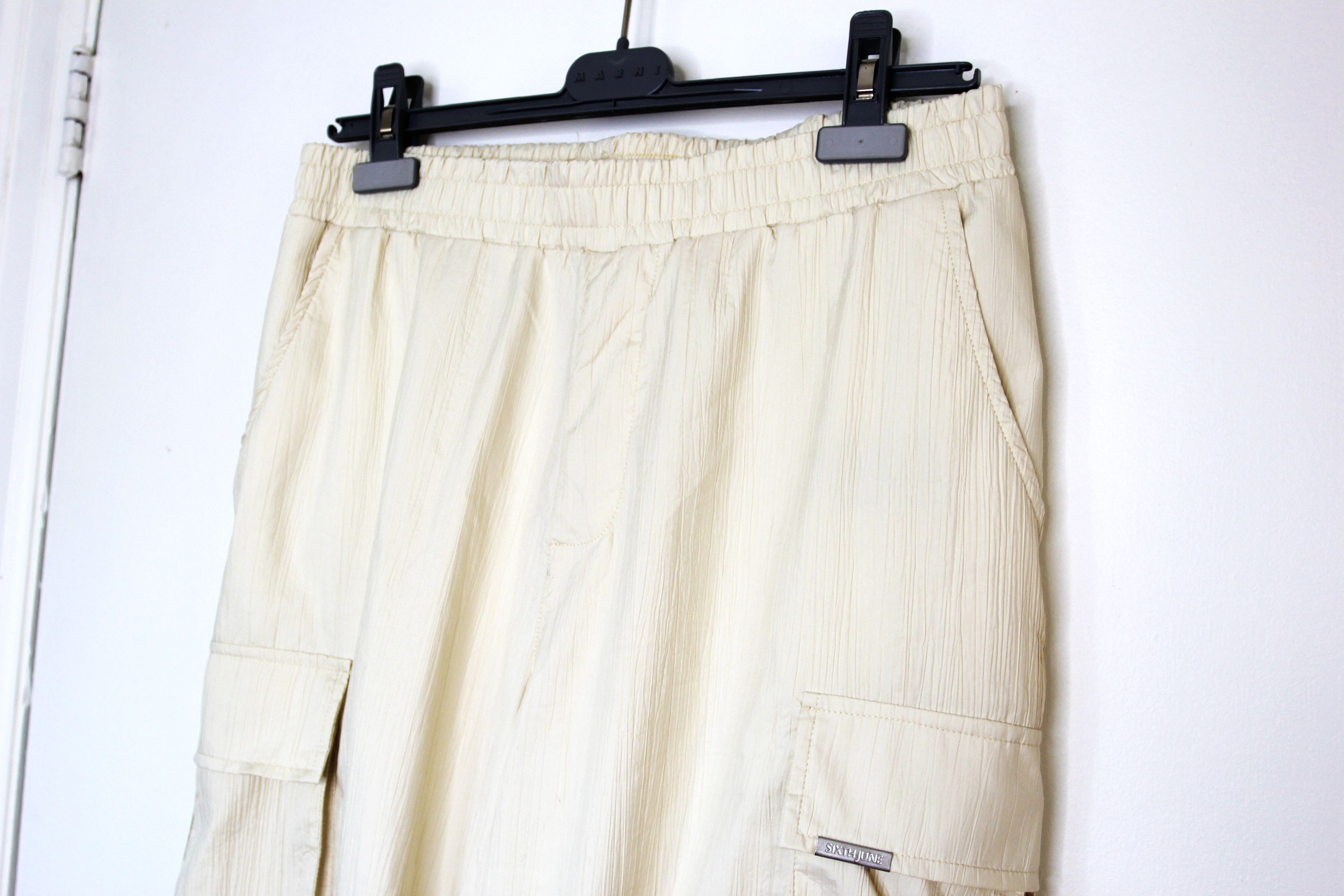 Sixth June Paris BNWT SS24 SIXTH JUNE CRINKLED TEXTURE CARGO PANTS L Size US 34 / EU 50 - 6 Thumbnail