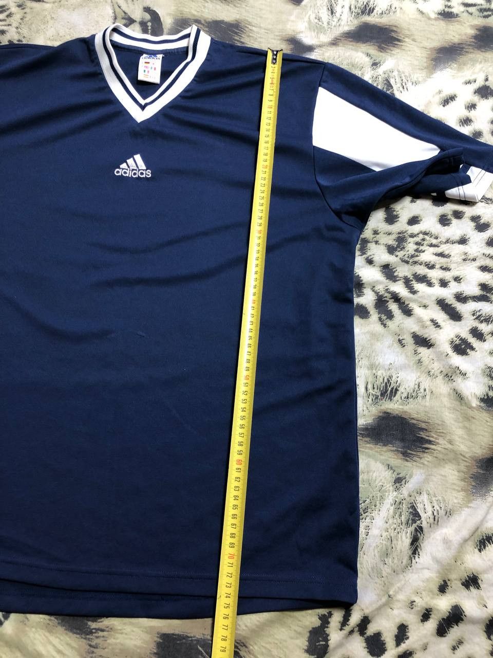 Adidas Rare Vintage Adidas Jersey V Neck Shirt Blue XLarge Size US XL / EU 56 / 4 - 12 Thumbnail
