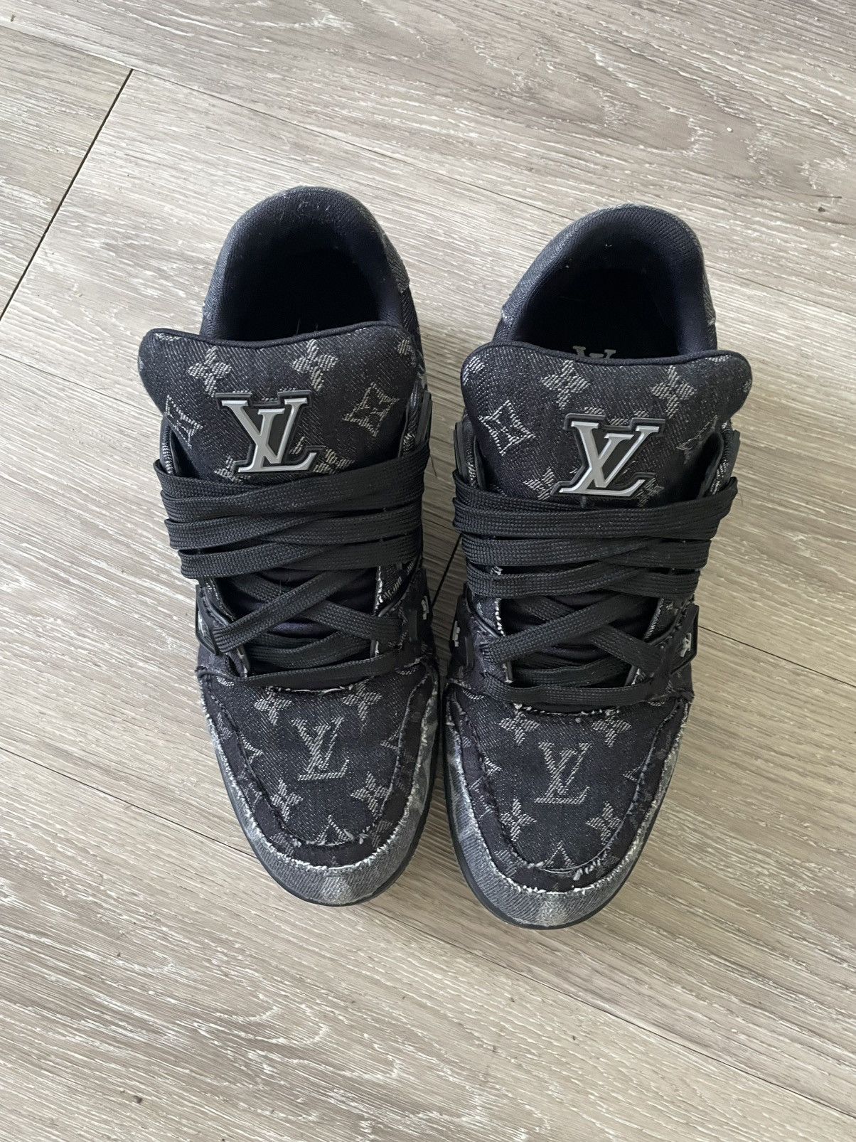Louis Vuitton Louis vuitton trainer monogram denim black Size US 9 / EU 42 - 4 Thumbnail