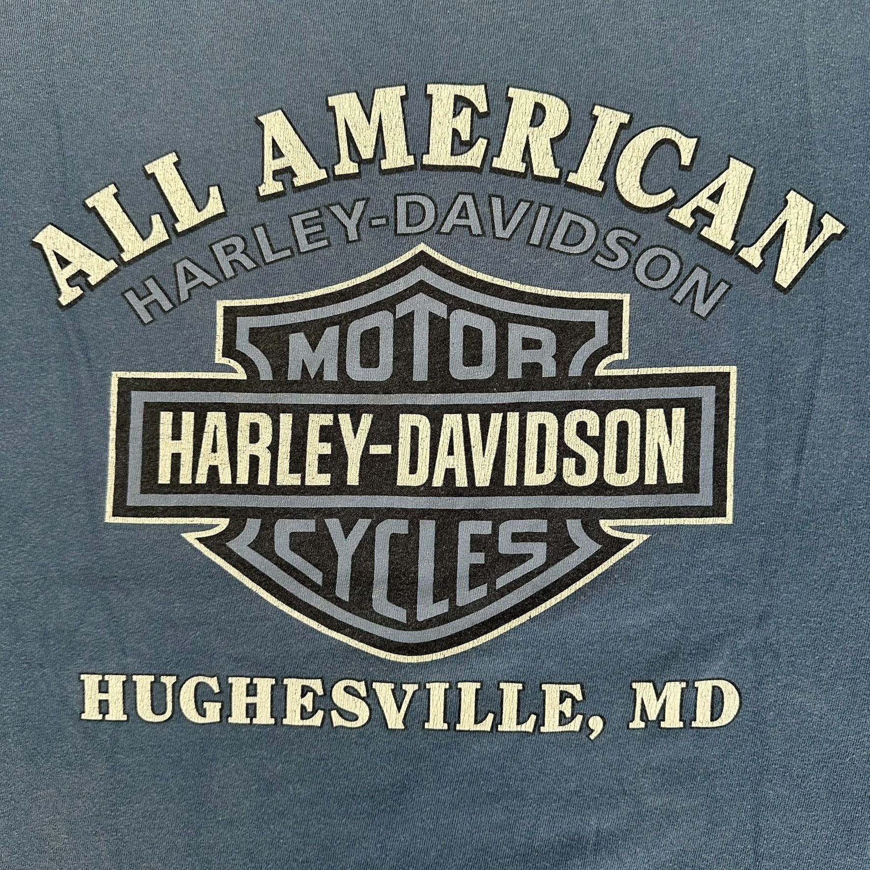 Harley Davidson Vintage Y2K Harley Davidson Maryland Flame T-Shirt Blue L Mo Size US L / EU 52-54 / 3 - 6 Thumbnail