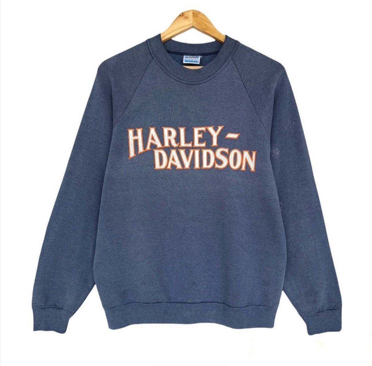 Harley Davidson × Vintage Vintage 90s Harley Davidson Spellout Logo Sweatshirt Size US S / EU 44-46 / 1 - 1 Thumbnail