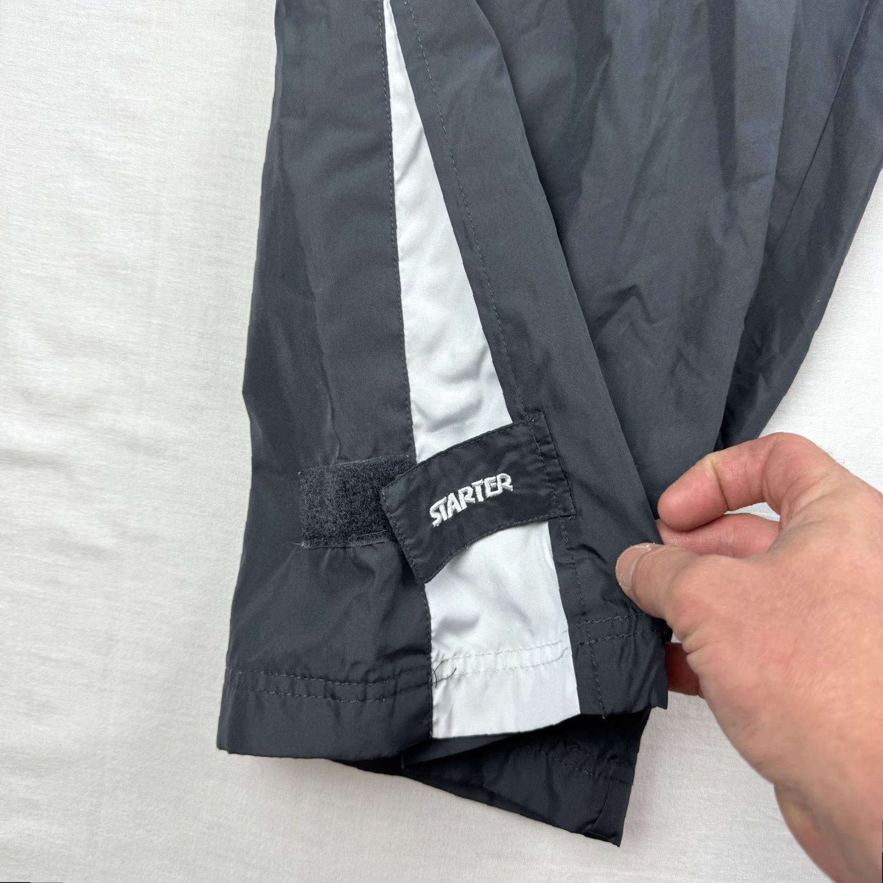 Starter VINTAGE Starter Track Pants Men XL Gray Grunge Pockets Y2K 90s Punk Baggy Style: Track Pants (Adult) - Gray, Pockets, Drawstring Size US 36 / EU 52 - 3 Thumbnail