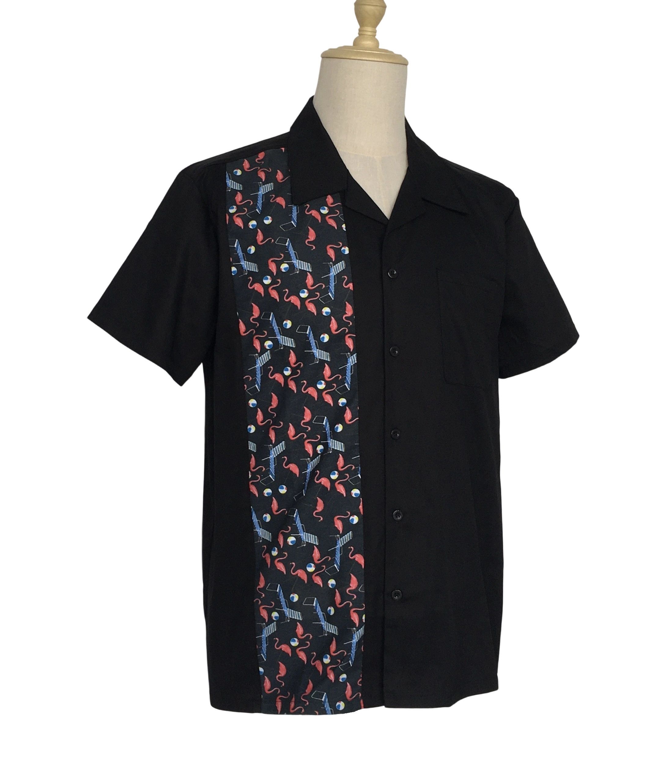 Other Black Casual Bowling Shirts Flamingo Panel Vintage Style Size US XL / EU 56 / 4 - 2 Thumbnail