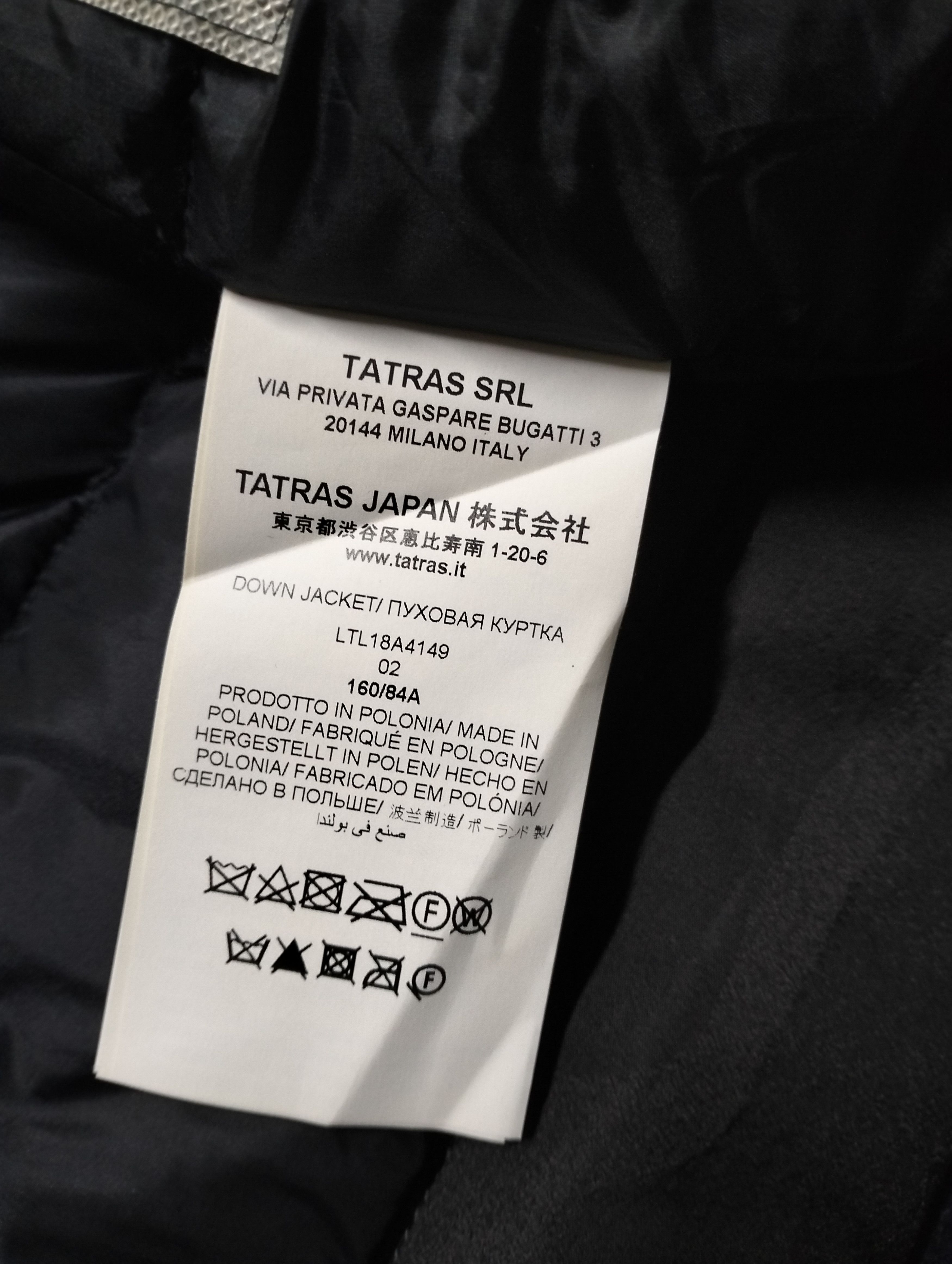 TATRAS Tatras Japan Goose Down Jacket Black Camouflage Size M / US 6-8 / IT 42-44 - 17 Thumbnail