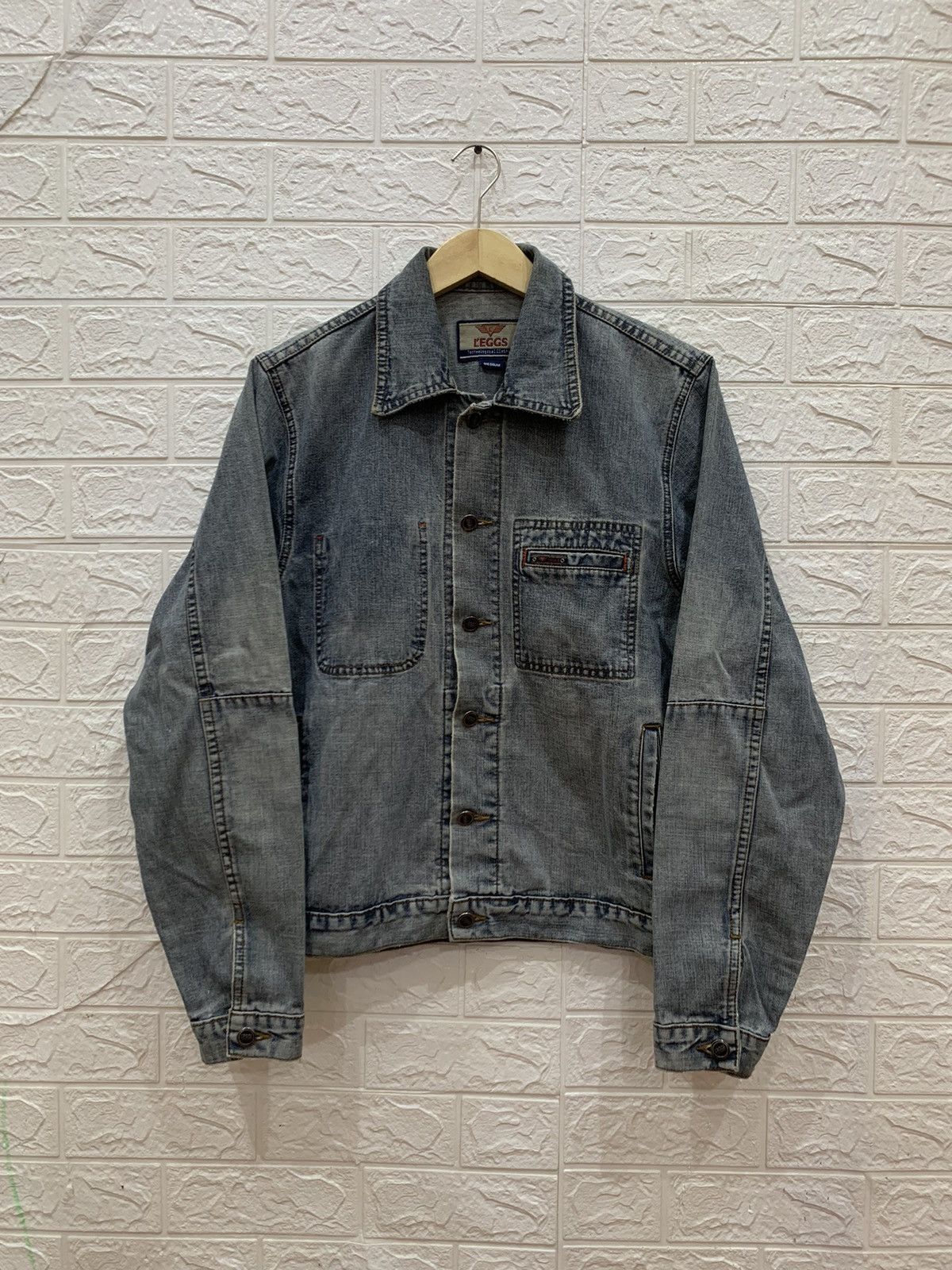 image of Sun Faded Six Pocket Soft Denim Jacket in Fade To Grey, Men's (Size Medium)