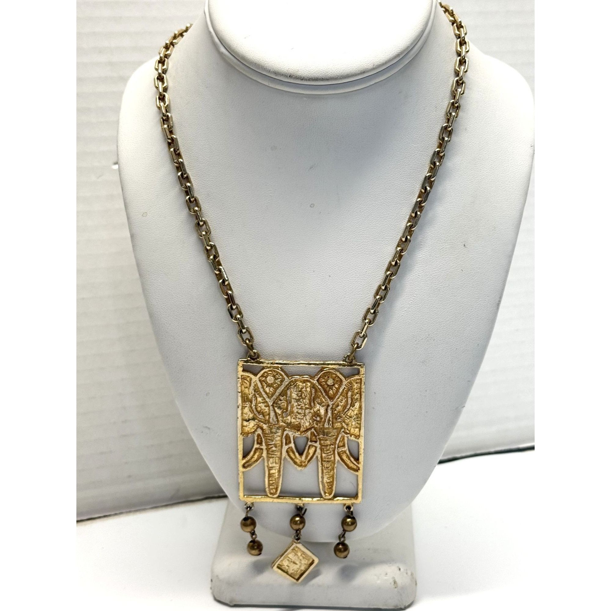 Vintage Vintage elephant charm pendant necklace Size ONE SIZE - 3 Thumbnail