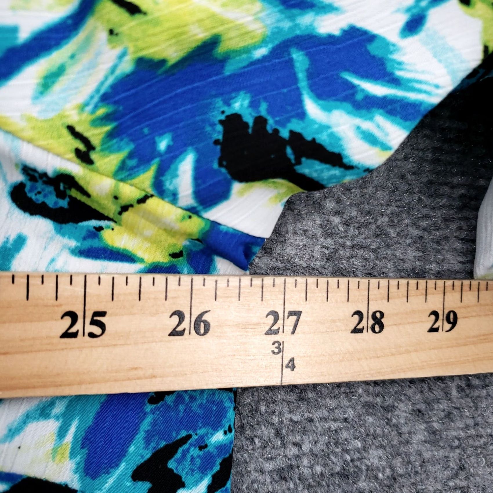 Vintage Just My Size Women Plus 3X Blue Sunflower Floral Flower Button Down Collared Top Size XXL / US 16-18 / IT 52-54 - 6 Thumbnail