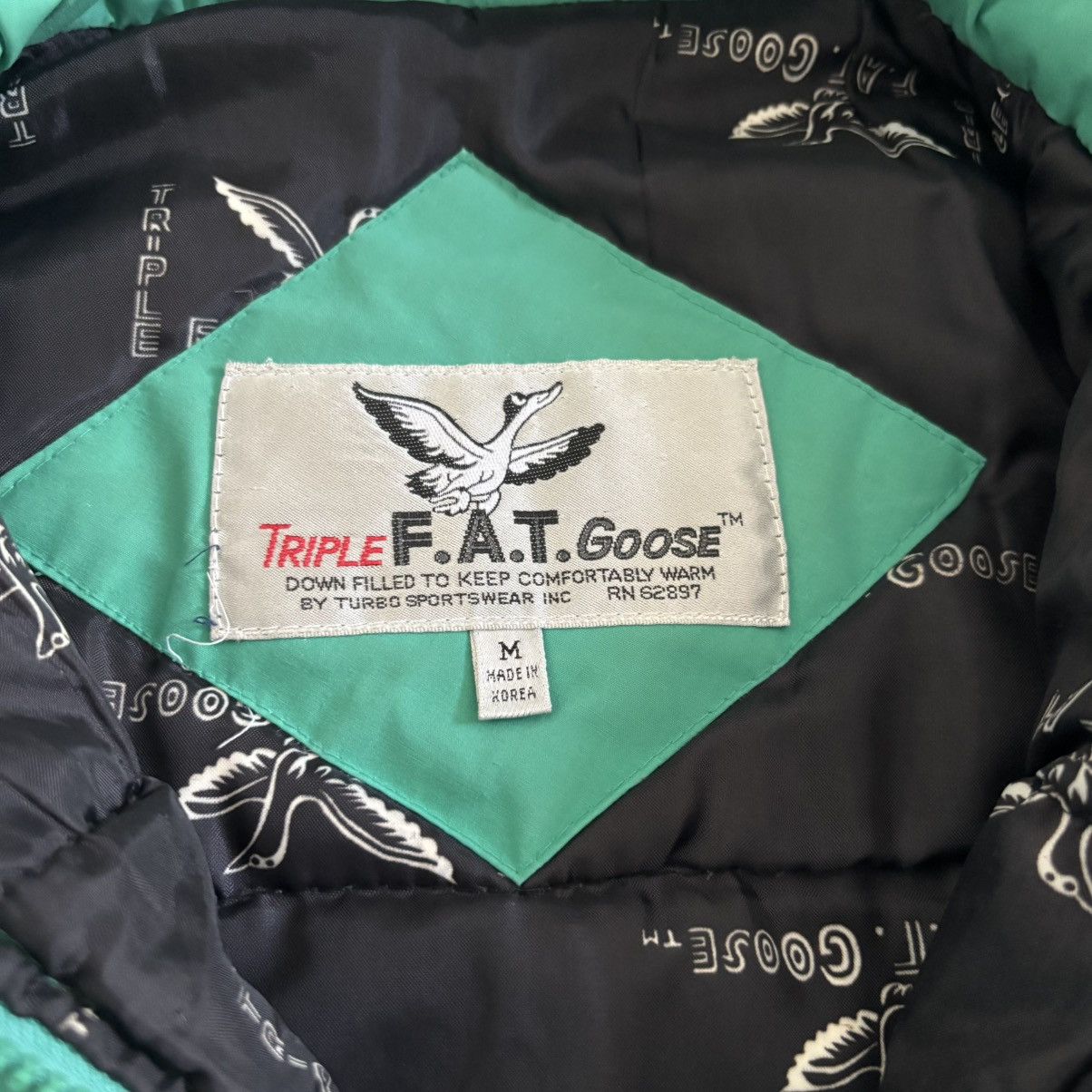 Triple F.A.T. Goose Triple Fat Goose Down Puffer Jacket Tagged M, Fits M/L Teal Size US M / EU 48-50 / 2 - 9 Thumbnail