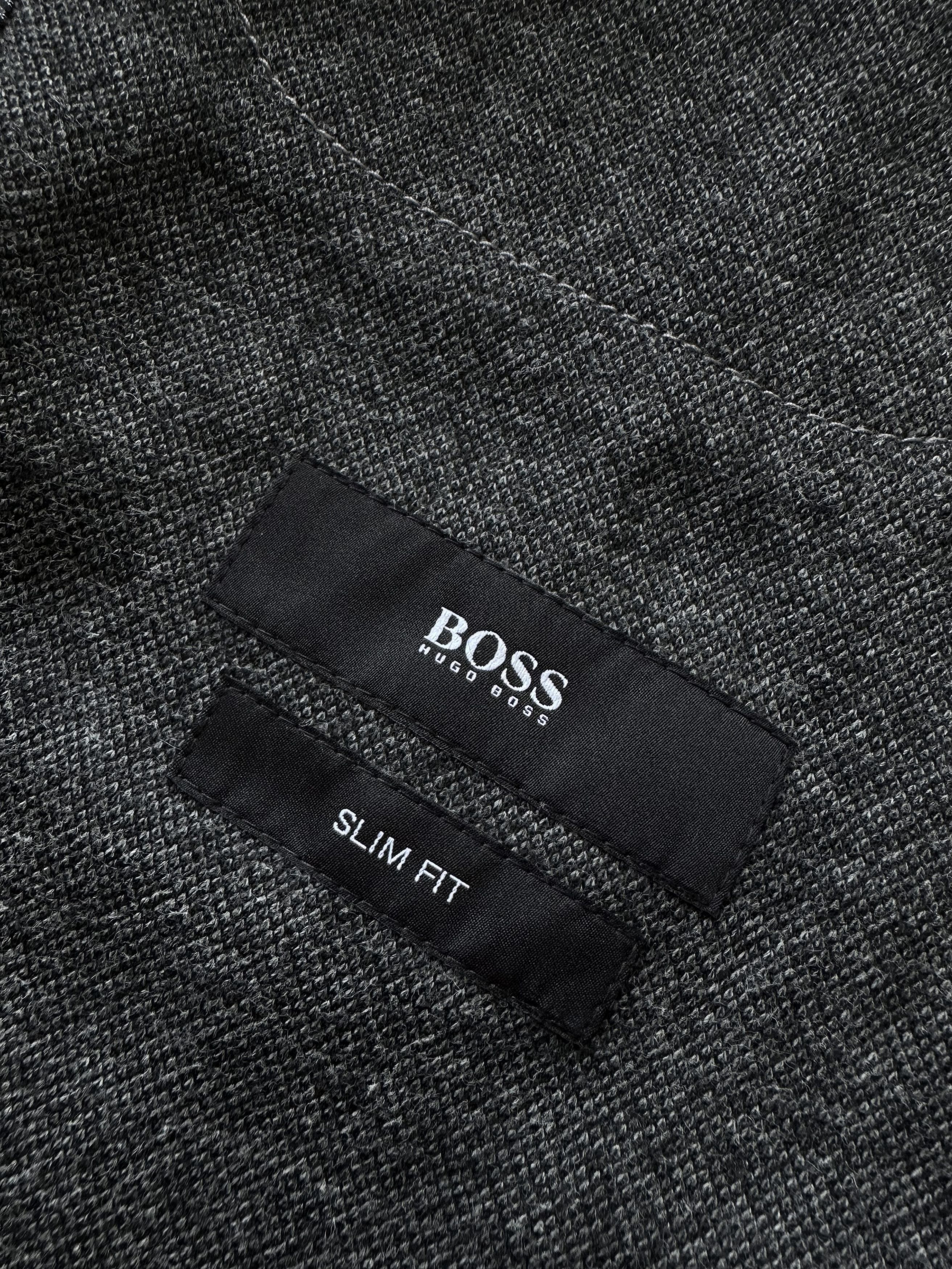 Hugo × Hugo Boss Hugo Boss grey melange wool blazer Size 46R - 2 Thumbnail