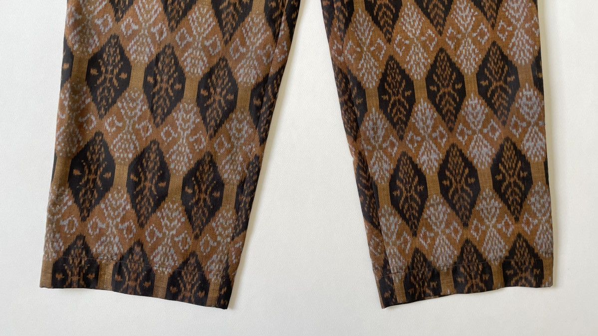 Dries Van Noten IKAT Weave Silk Mix Wide Leg Pants Size US 36 / EU 52 - 11 Thumbnail