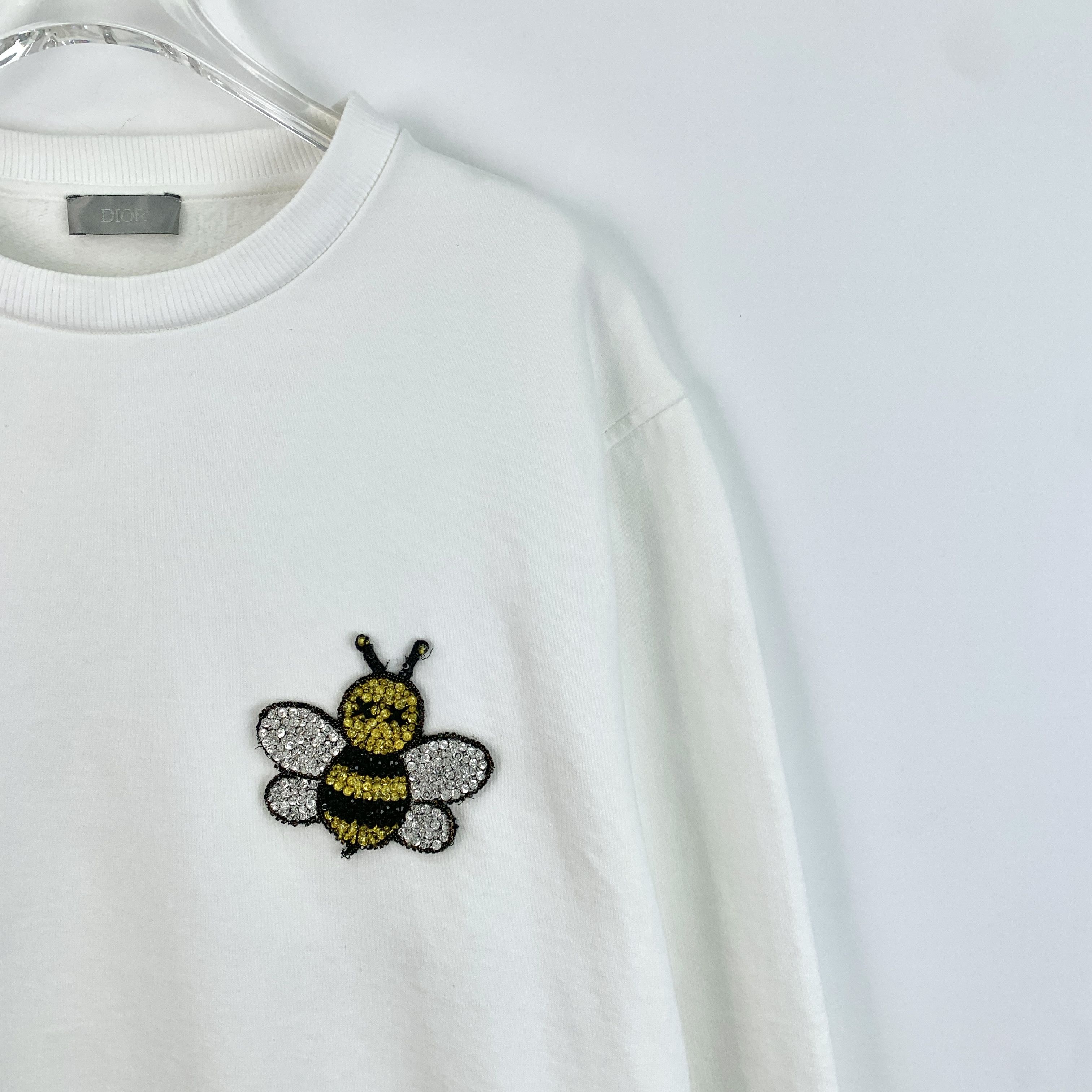 Dior Dior White Bee Cotton Crewneck Sweatshirt (Size L) Size L / US 10 / IT 46 - 7 Thumbnail