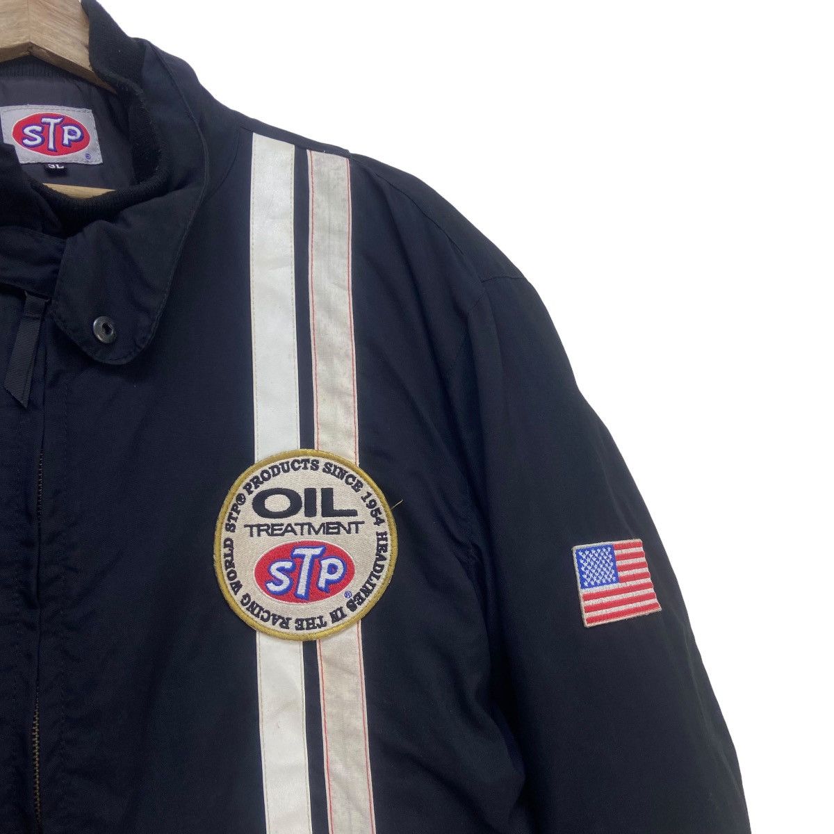 Other STP Oil Treatment US Flag Padded Biker Jacket Size US L / EU 52-54 / 3 - 5 Thumbnail