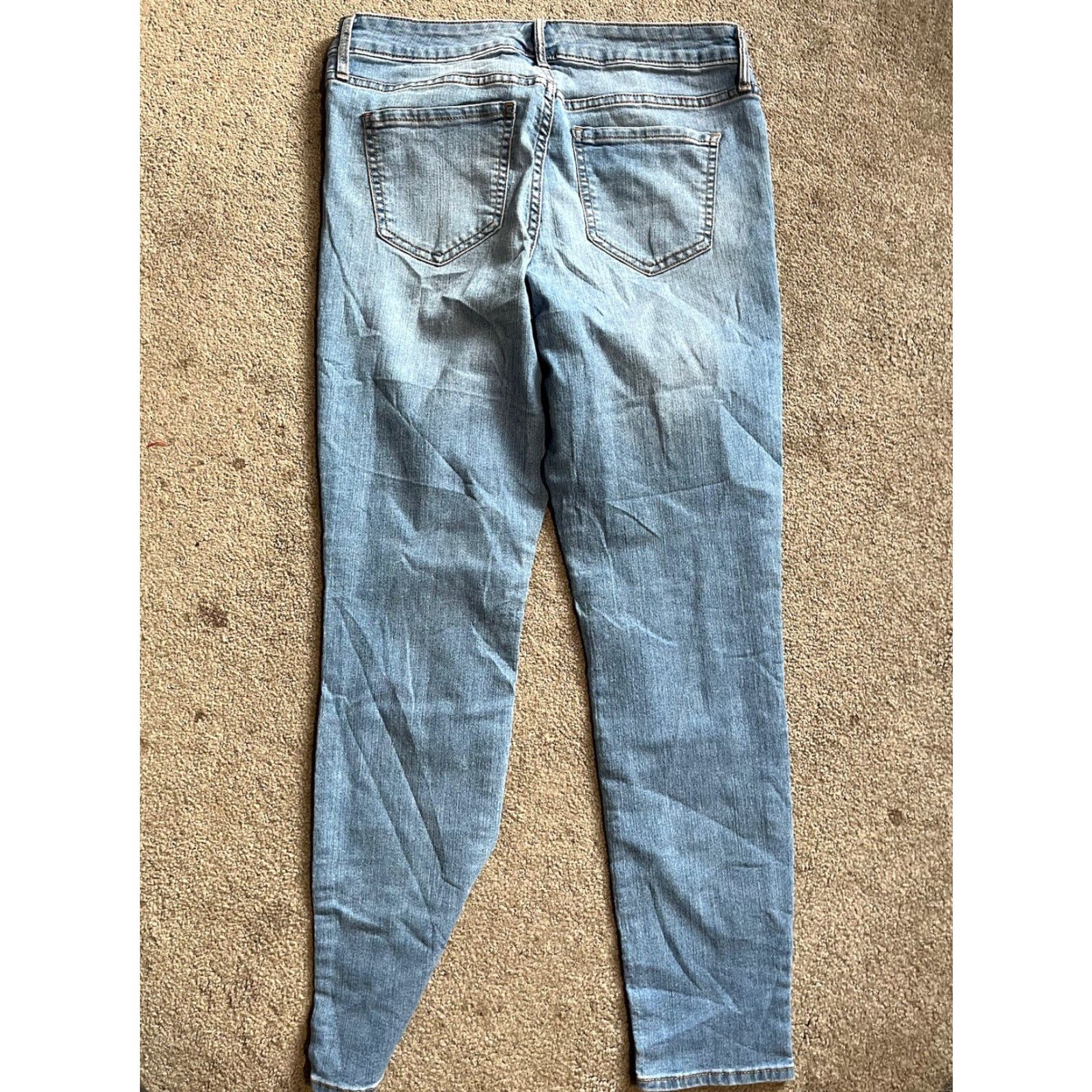 Old Navy Old Navy Jeans Womens Slim Skinny 8 Medium Wash Blue Cotton Polyester Spandex Pockets Zipper Button Regular Rise Mid 30 in Inseam Womens Jeans Size 30" / US 8 / IT 44 - 3 Thumbnail