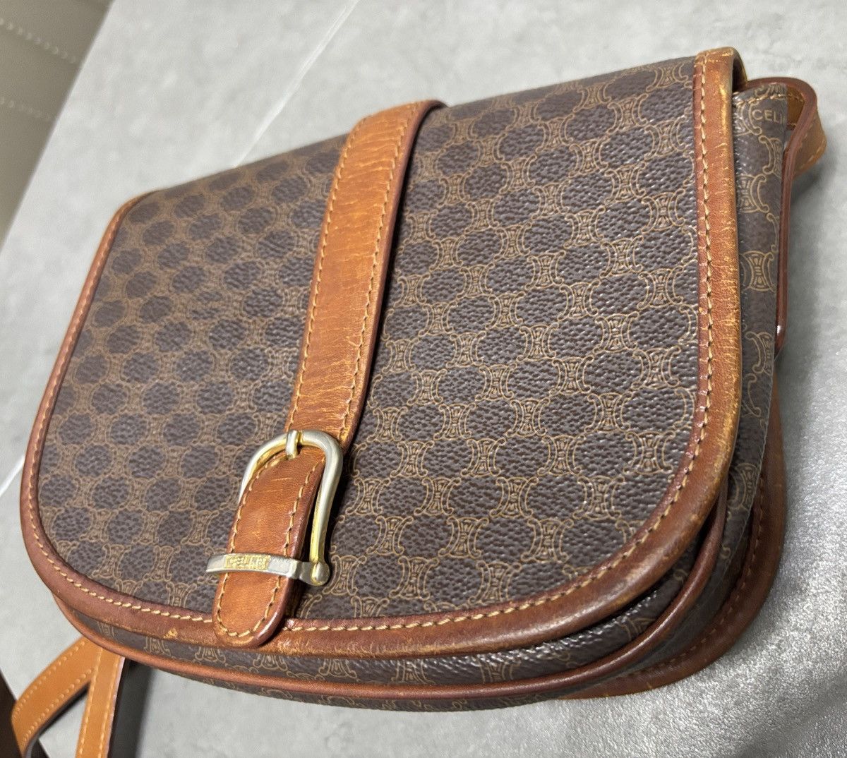 Celine × Vintage Vintage Celine Folco bag monogram Size ONE SIZE - 10 Thumbnail