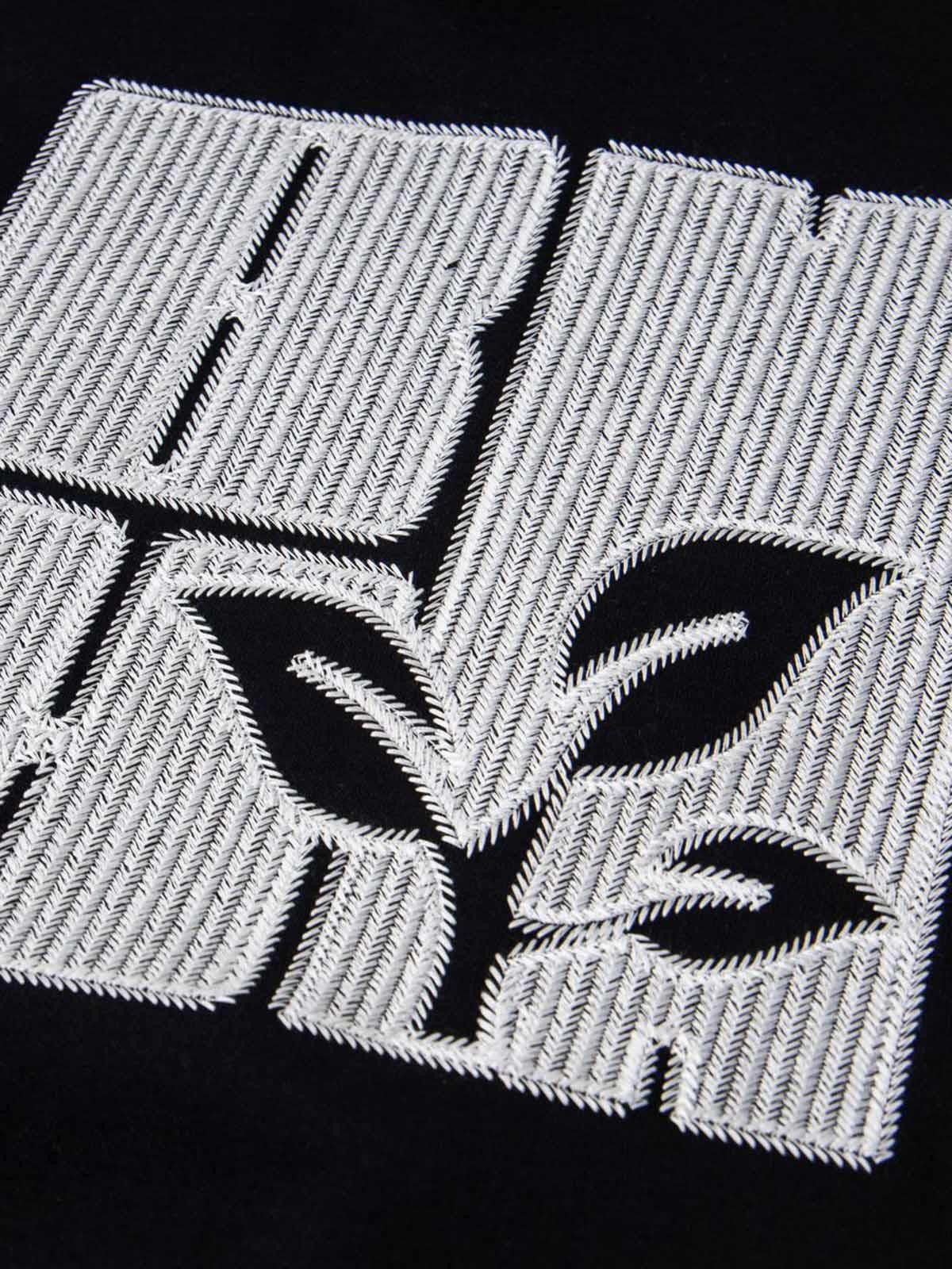 Japanese Brand Black Embroidered Hoodie, Relaxed Fit Hooded Sweatshirt Size US M / EU 48-50 / 2 - 5 Thumbnail