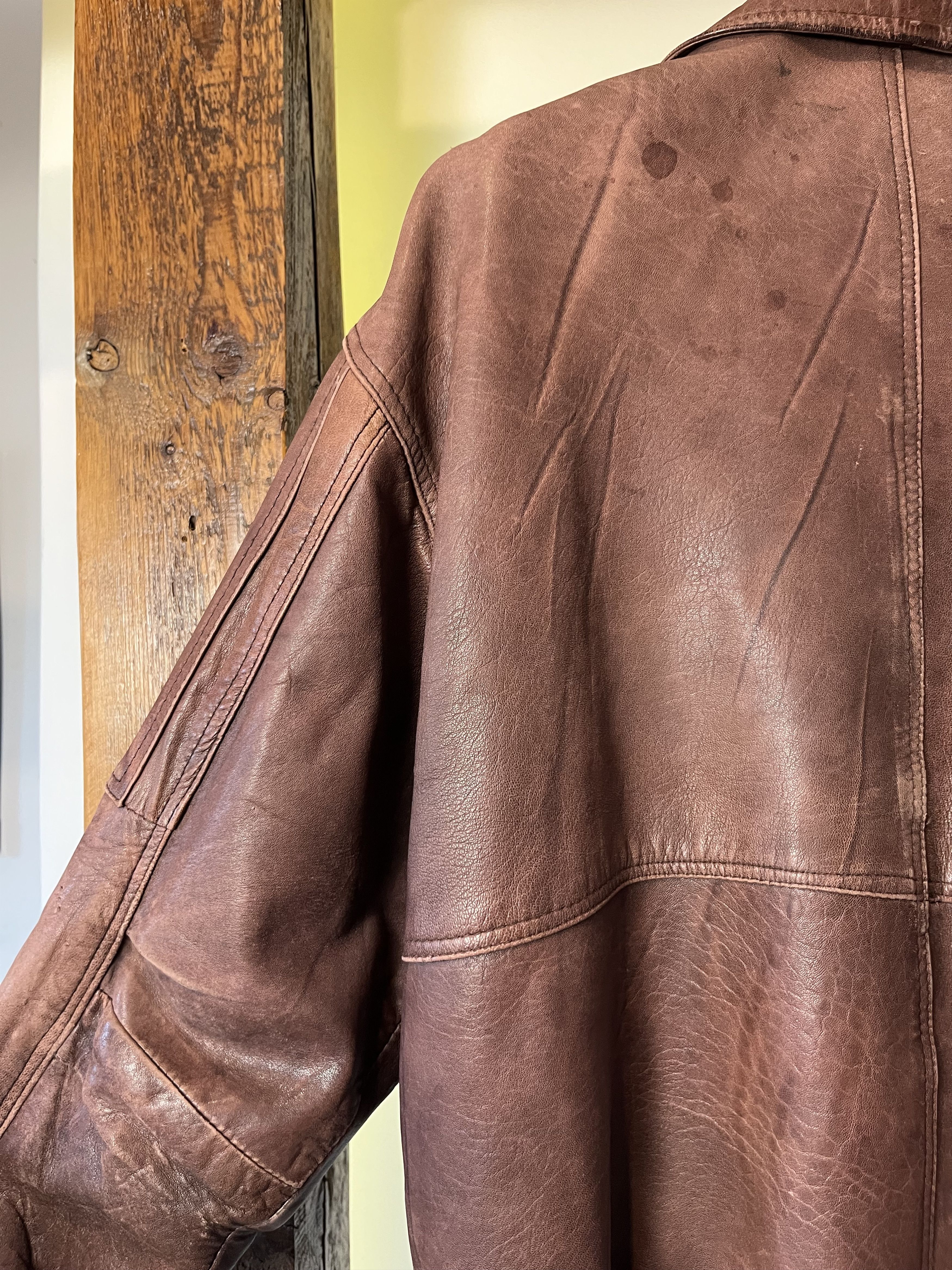 Japanese Brand × Vintage Vintage 80s/90s Leather Jacket Size US L / EU 52-54 / 3 - 8 Thumbnail