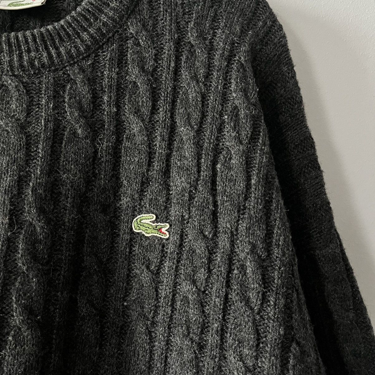 Lacoste Vintage Lacoste Wool Blend Sweater Cable Knit Sweatshirt Size US XL / EU 56 / 4 - 4 Thumbnail