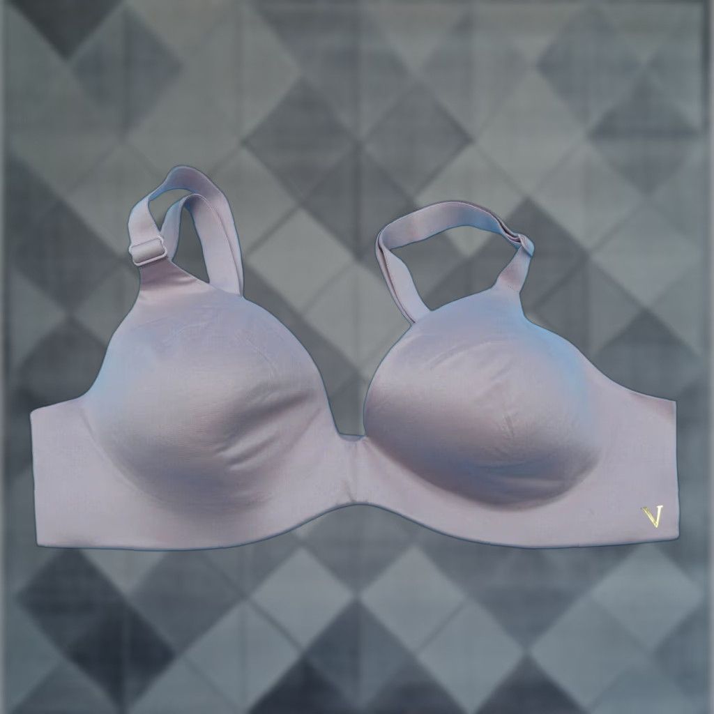 Victorias Secret Bra 32B Light Lilac Purple Lined Semi Demi Lingerie Wireless Vs, Women's