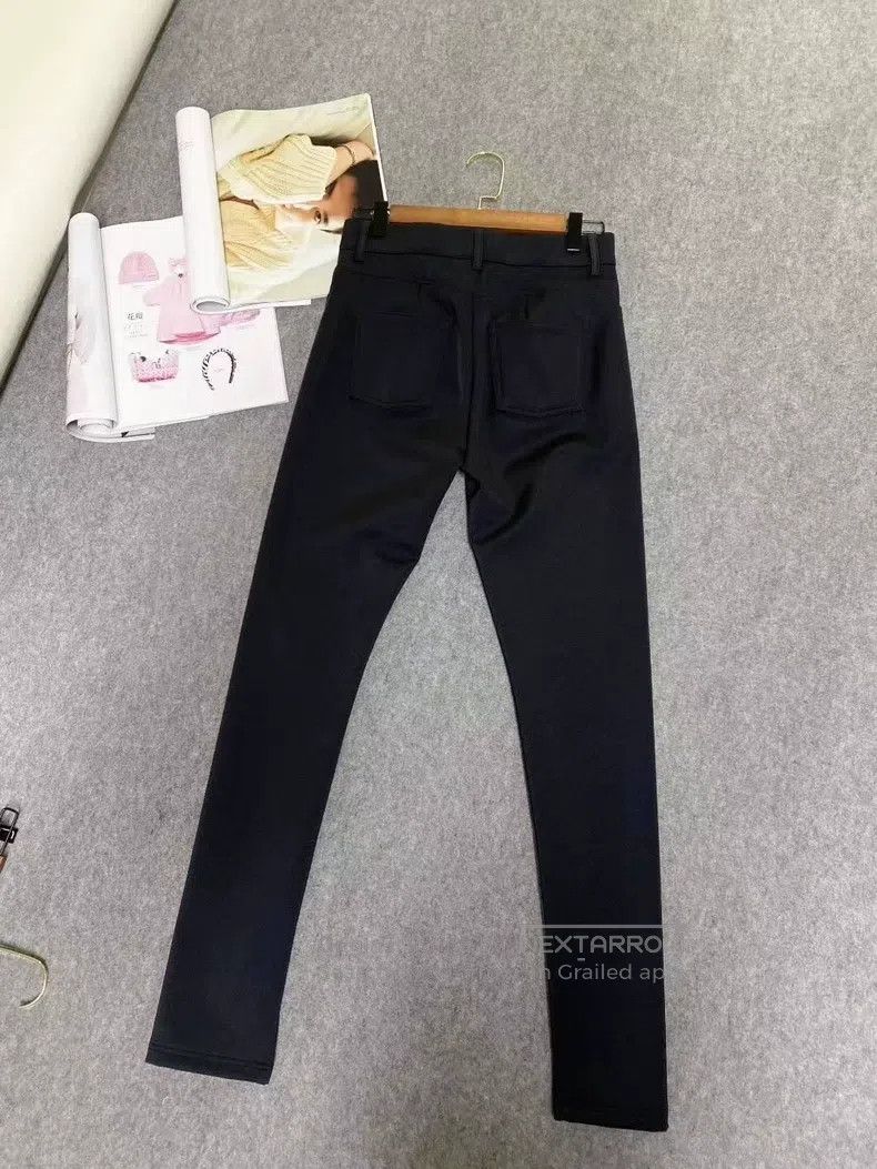 Balenciaga Balenciaga Ladies Pants, Zipper Design at Hem Size 37" - 2 Thumbnail