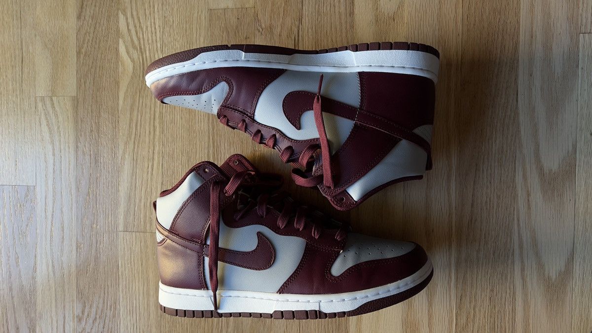 Nike Nike Dunk High Retro “Dark Beetroot” Size 9.5 Clean w/ Box Size US 9.5 / EU 42-43 - 3 Thumbnail