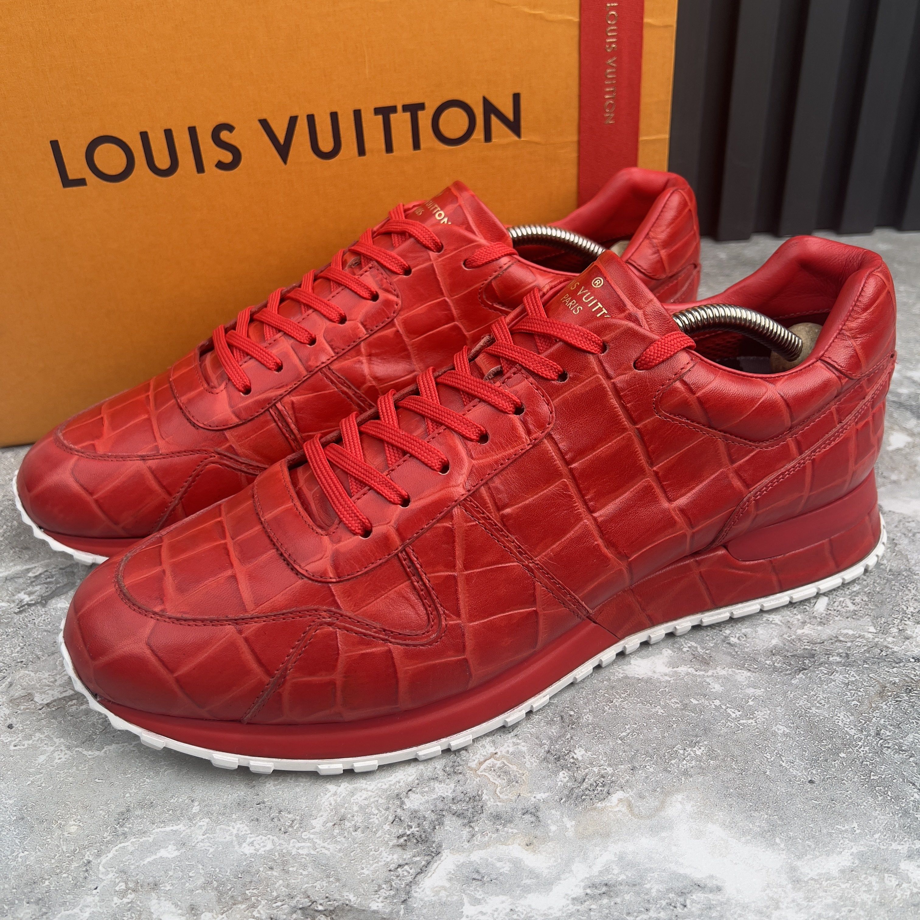 Louis Vuitton Run Away Sneakers Red Pattern Crocodile Leather Size US 9.5 / EU 42-43 - 1 Thumbnail