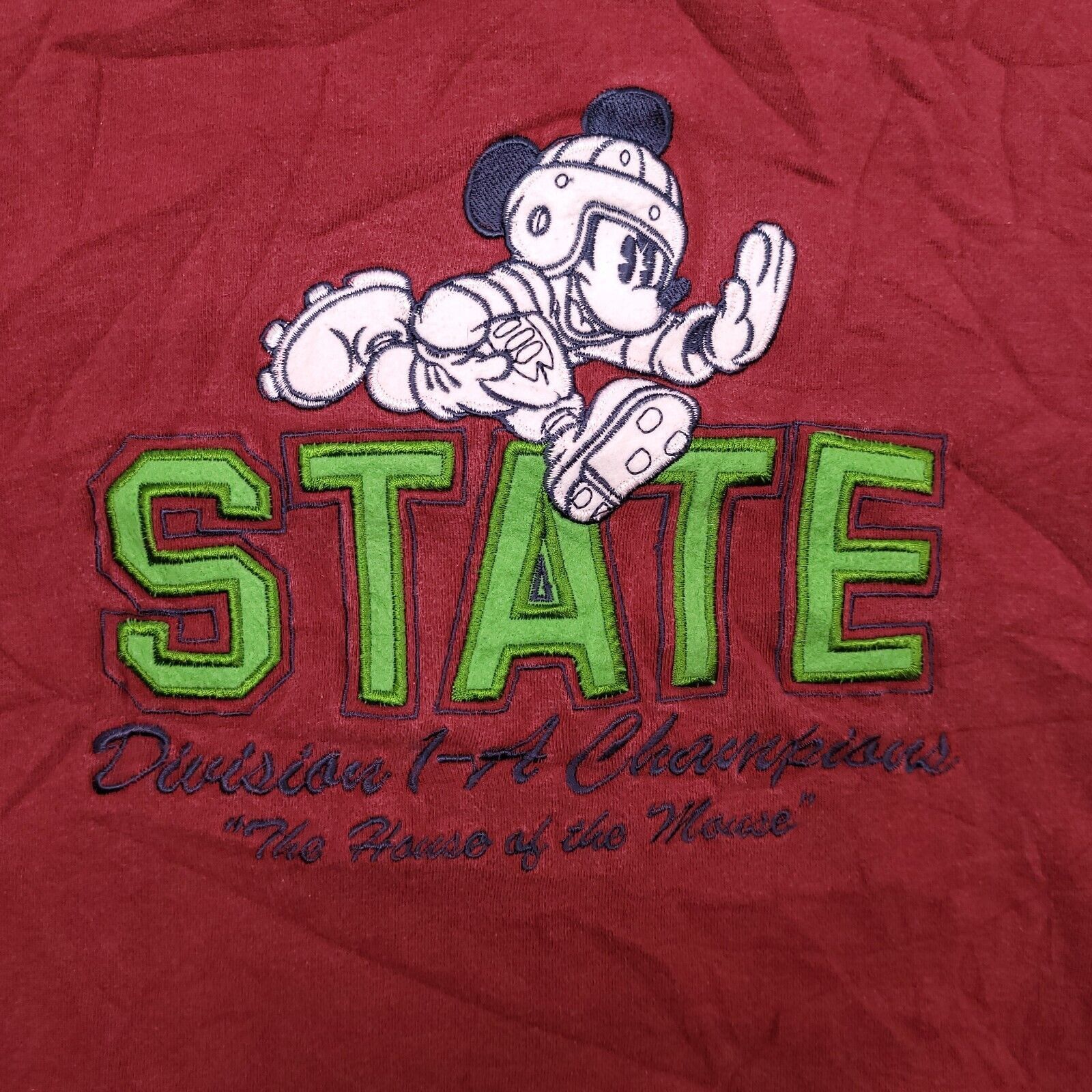 Disney The Disney Store Mickey Mouse Sweatshirt Men Size 2XL Maroon Size US XXL / EU 58 / 5 - 3 Thumbnail