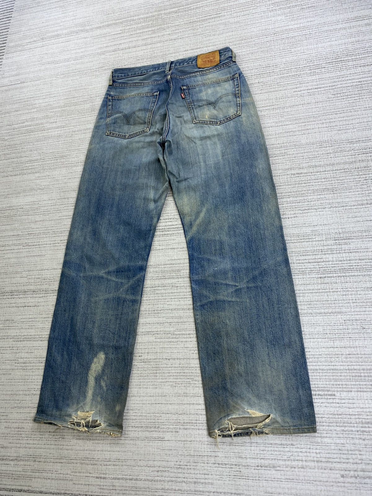 Levi's 🔥Vintage Levis 503 Distressed Denim Pants Size US 31 - 8 Thumbnail