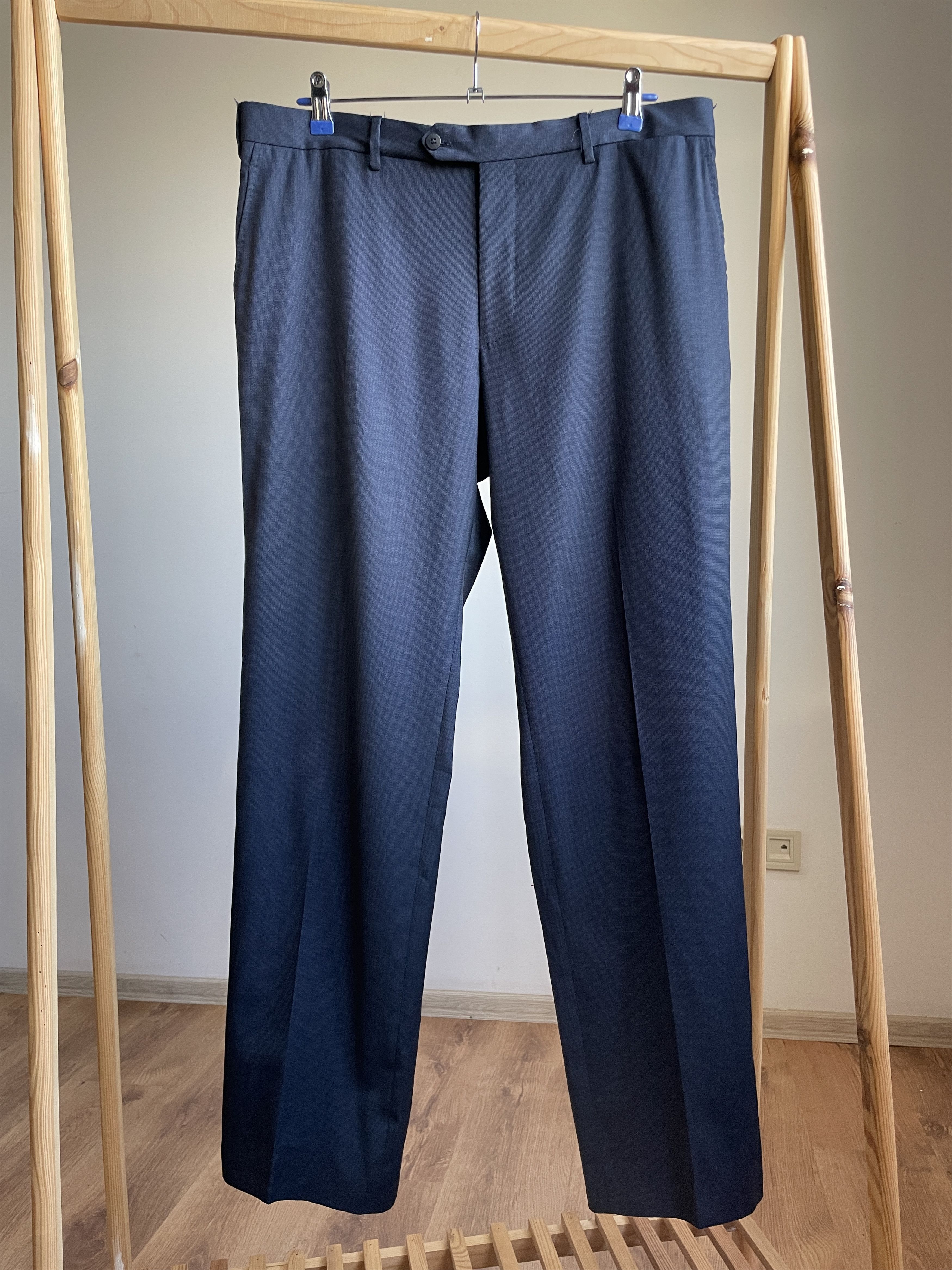 Caruso Raffaele Caruso Birdseye Wool Dress Trousers Size EUR 52R Size US 36 / EU 52 - 1 Thumbnail