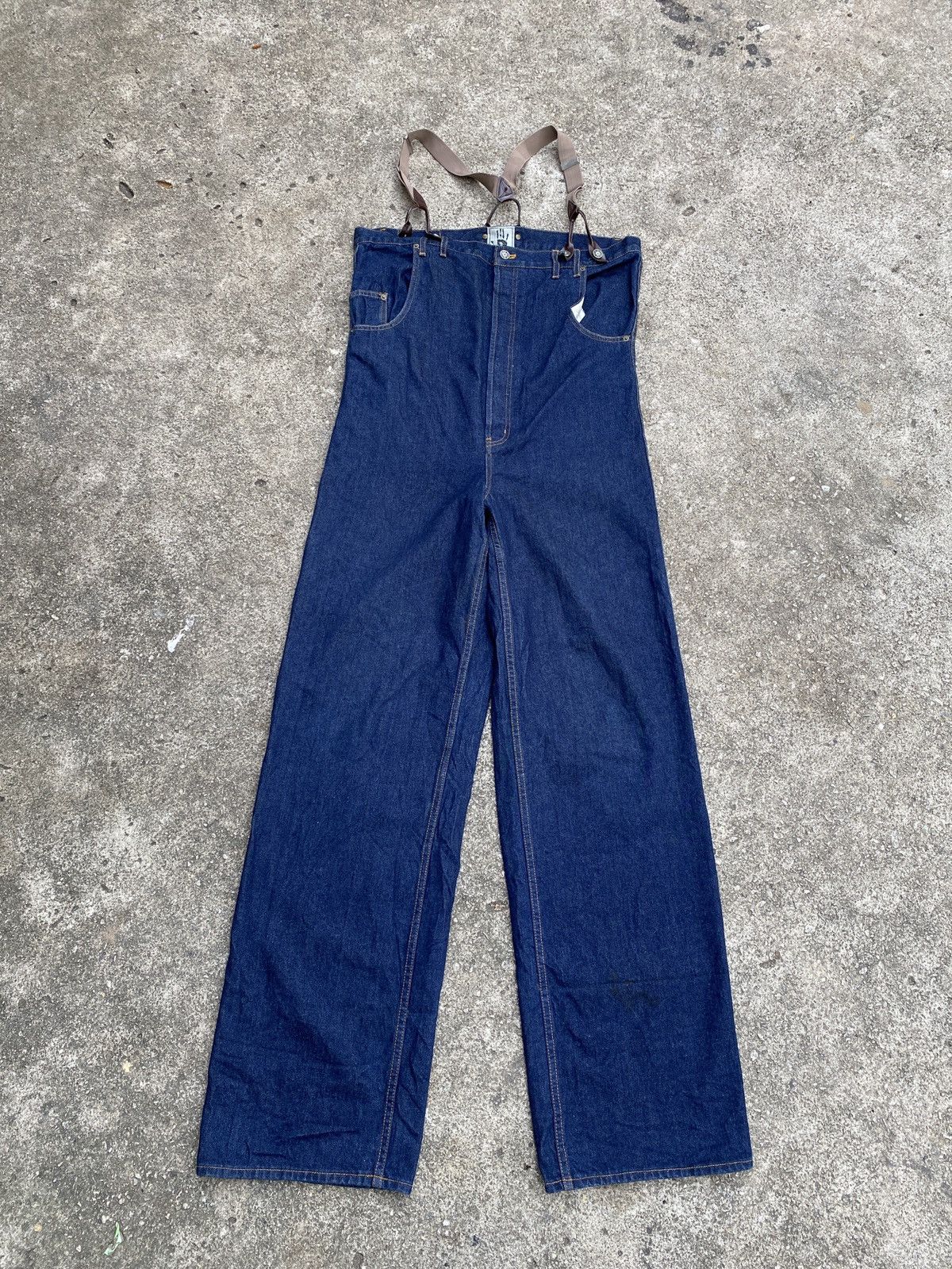 Gaultier Homme Objet S/S 1993 Jean Paul Gaultier High Rise Jumpsuit Denim Size US 34 / EU 50 - 6 Thumbnail