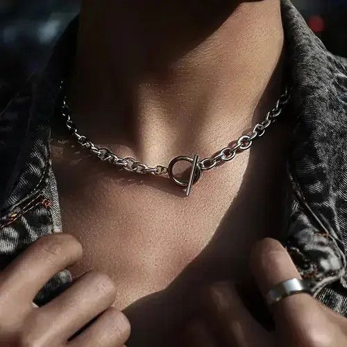 Other 45 CM Simple Toggle Clasps Choker Chain Necklace Size ONE SIZE - 3 Thumbnail