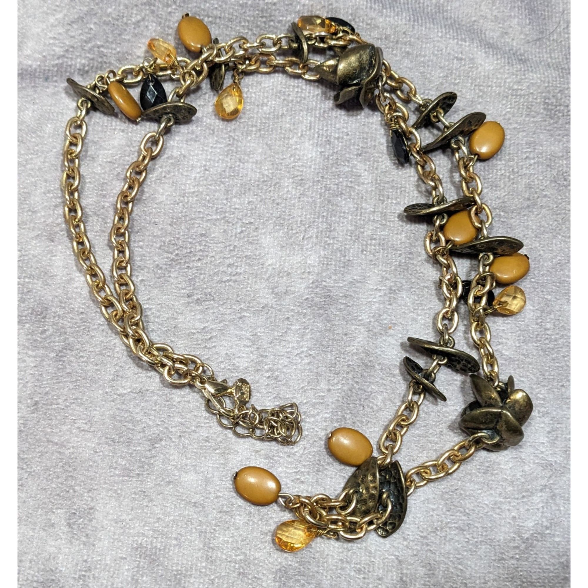 Other Bohemian Brown Black And Gold Tone Charm Necklace Size ONE SIZE - 5 Thumbnail