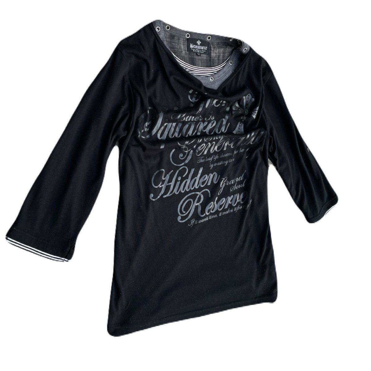 If Six Was Nine 2000s Japanese archive Vkei Layered Poem 3/4 Sleeve Tee Size US S / EU 44-46 / 1 - 3 Thumbnail