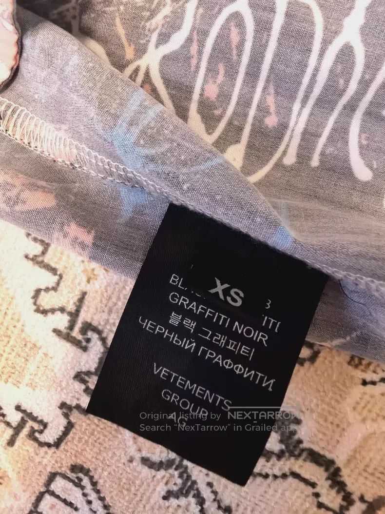 Vetements VETEMENTS size XS Graffiti Wide Leg Pants in Black Size US 26 / EU 42 - 6 Thumbnail