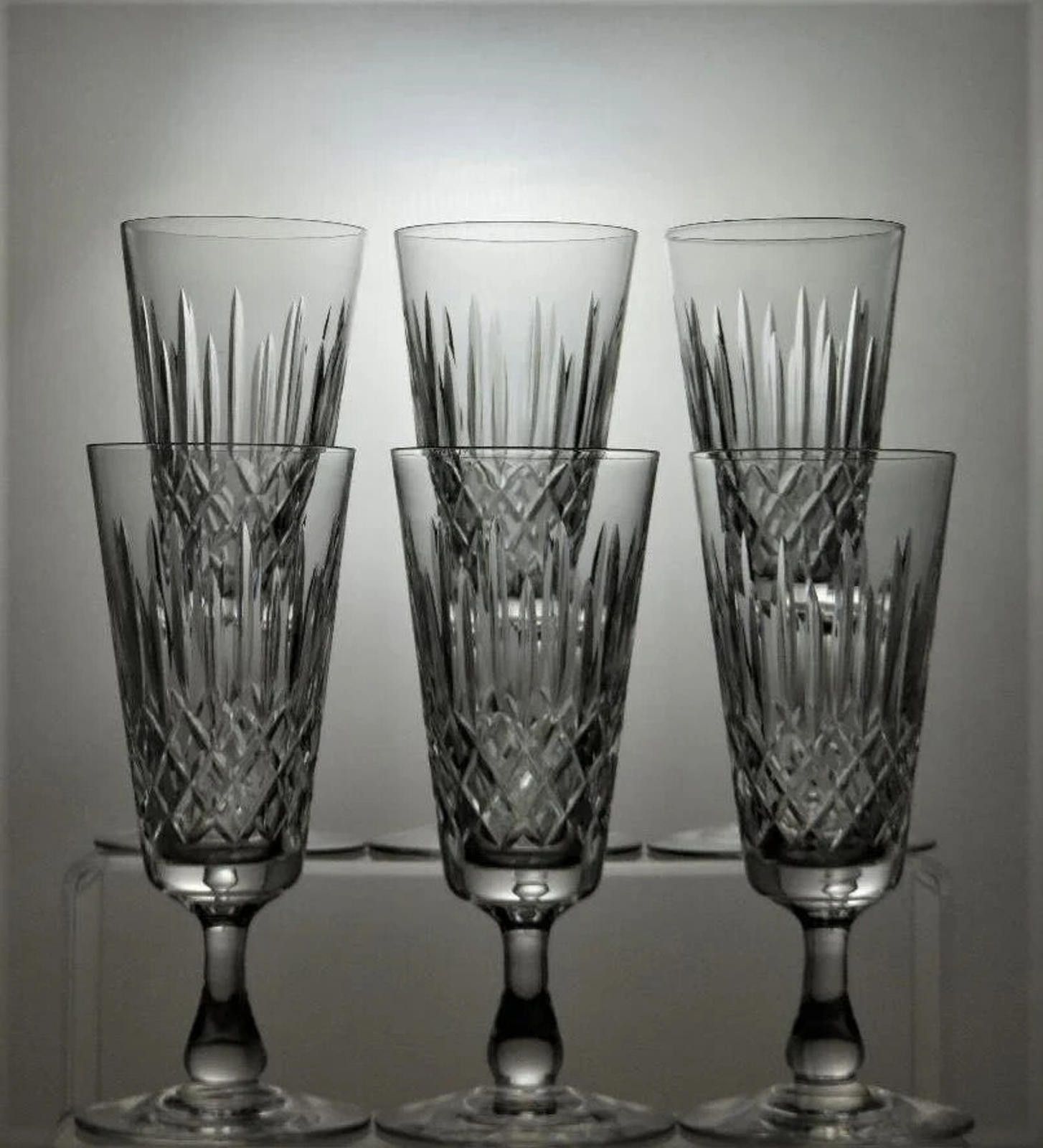 Other Edinburgh Crystal Appin Cut Set of 6 Champagne Flutes 6 1/4" Size ONE SIZE - 2 Thumbnail