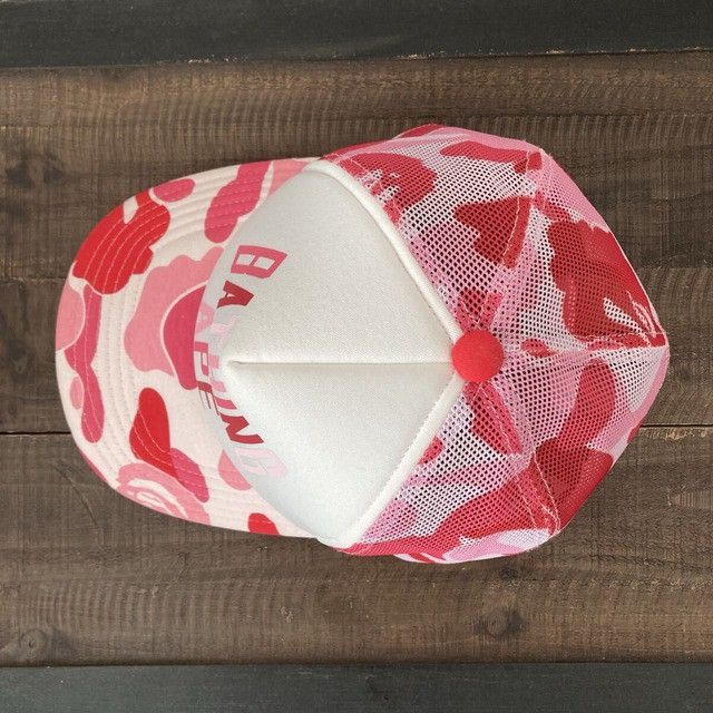 Bape BAPE NYC Logo trucker hat cap ABC Camo Pink a bathing ape Size ONE SIZE - 5 Thumbnail