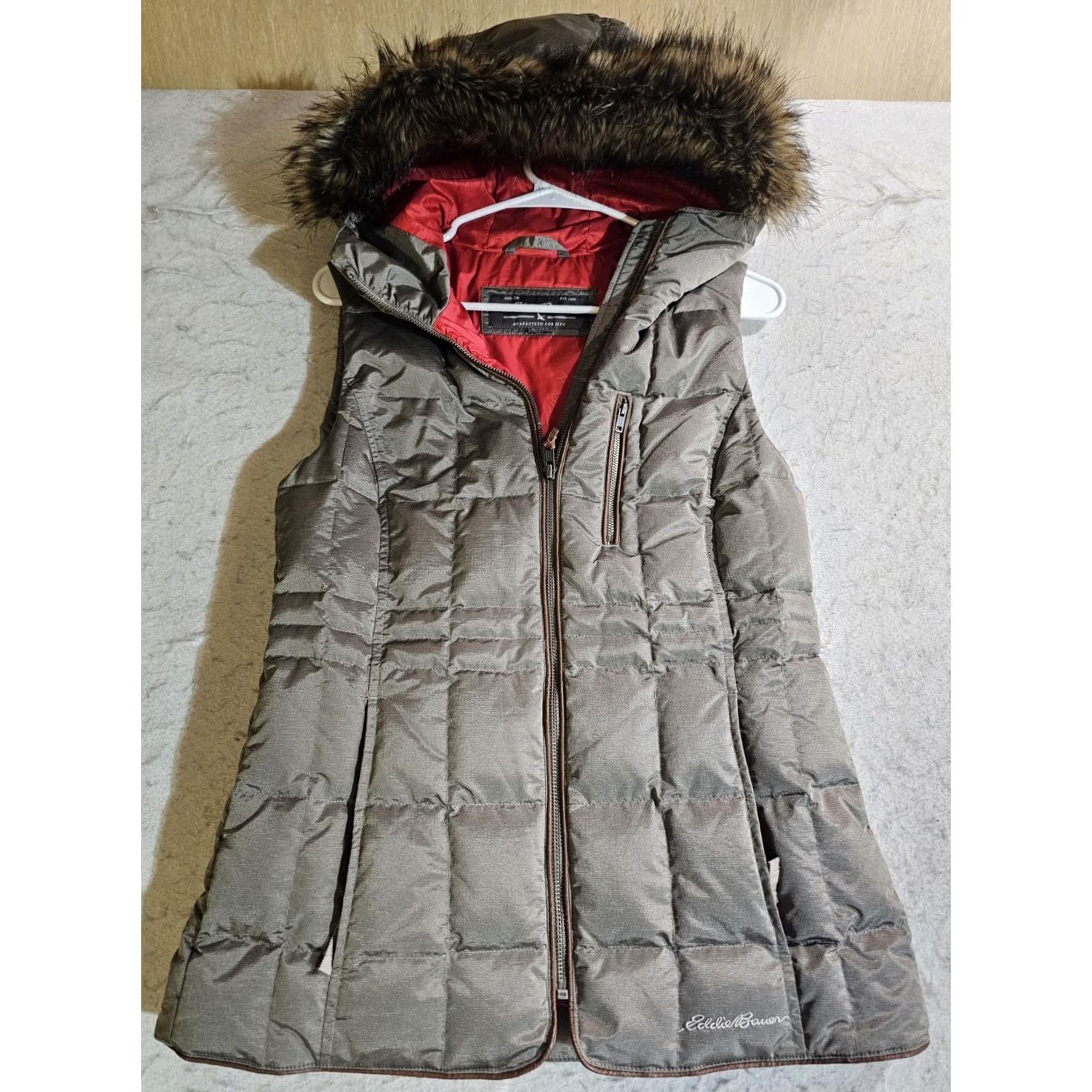 Eddie Bauer Eddie Bauer Women's Gray Down Puffer Vest Hood Full Zip XS Casual Outdoor Classic Size XS / US 0-2 / IT 36-38 - 5 Thumbnail